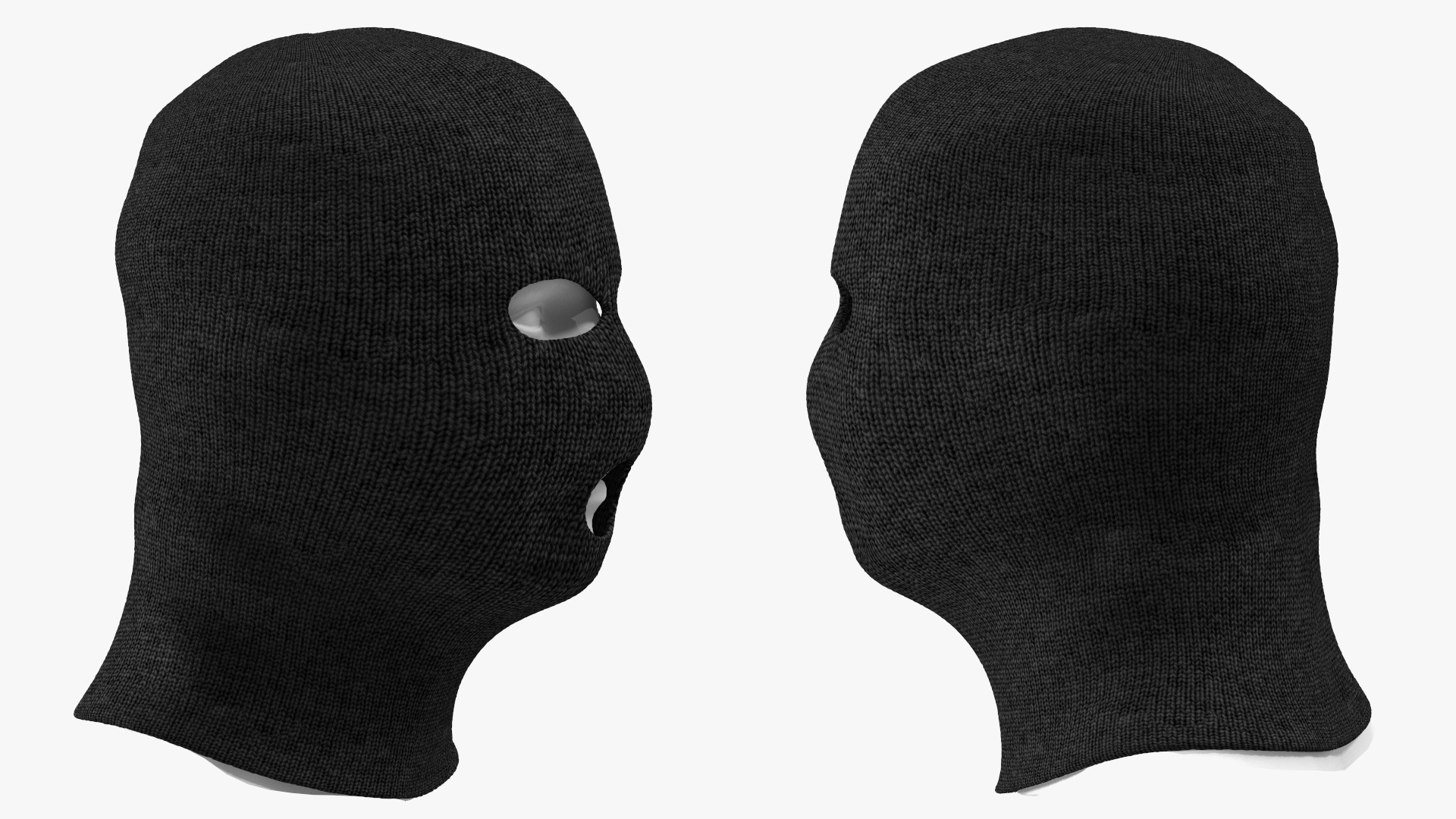 3D model Full Face 3 Hole Balaclava Ski Mask