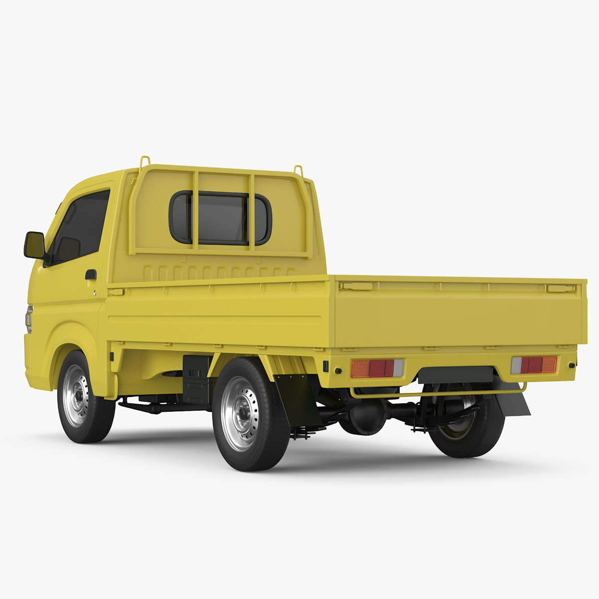 3D Flatbed Truck for Transportation Rigged for Maya model