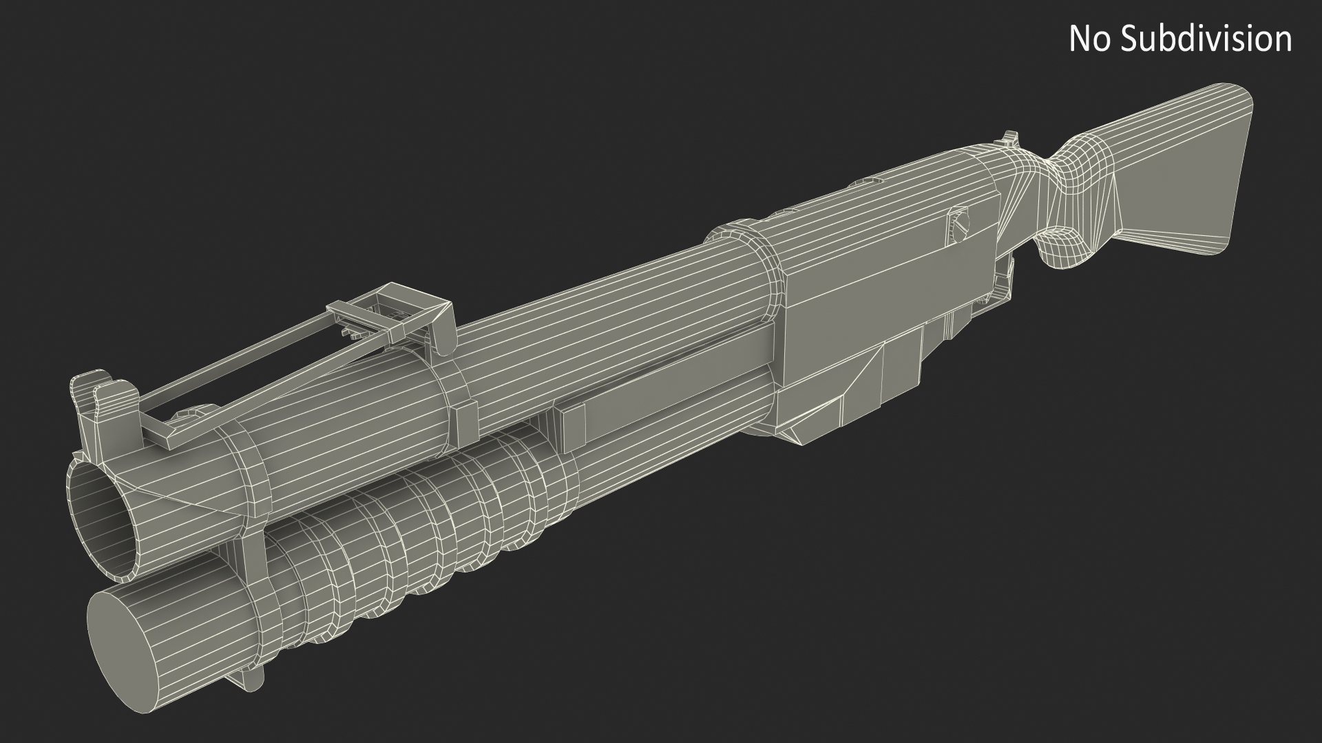 China Lake Grenade Launcher Game Weapon 3D model