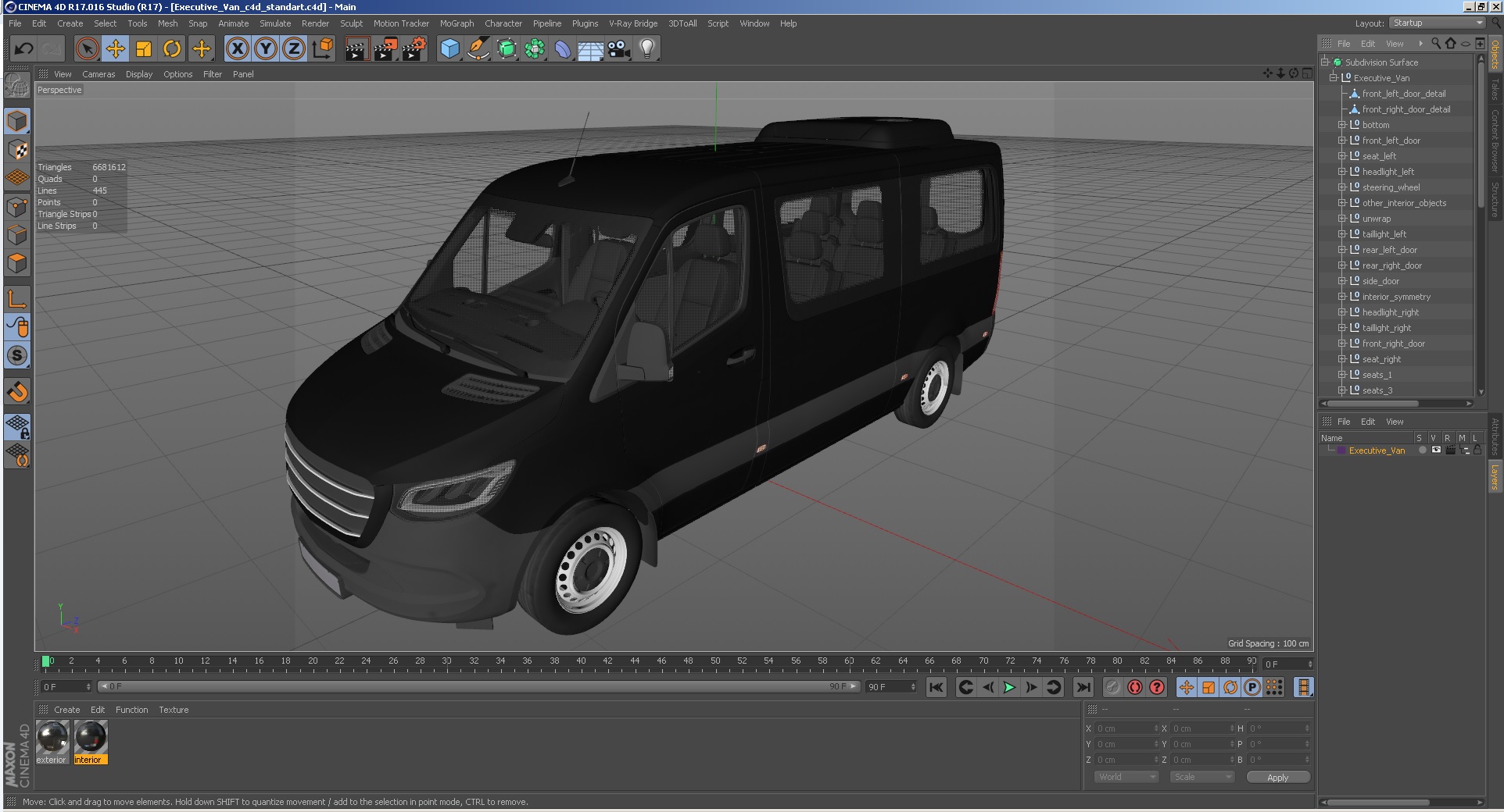 3D Executive Van model