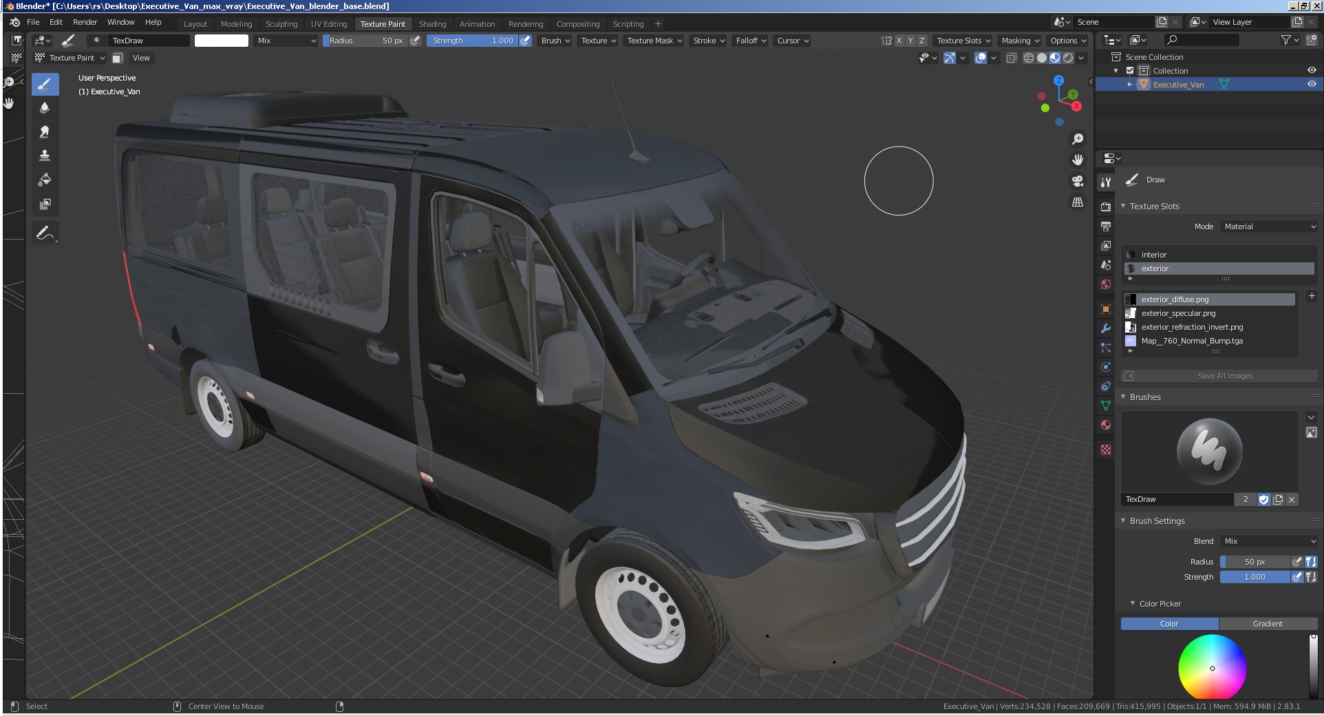 3D Executive Van model