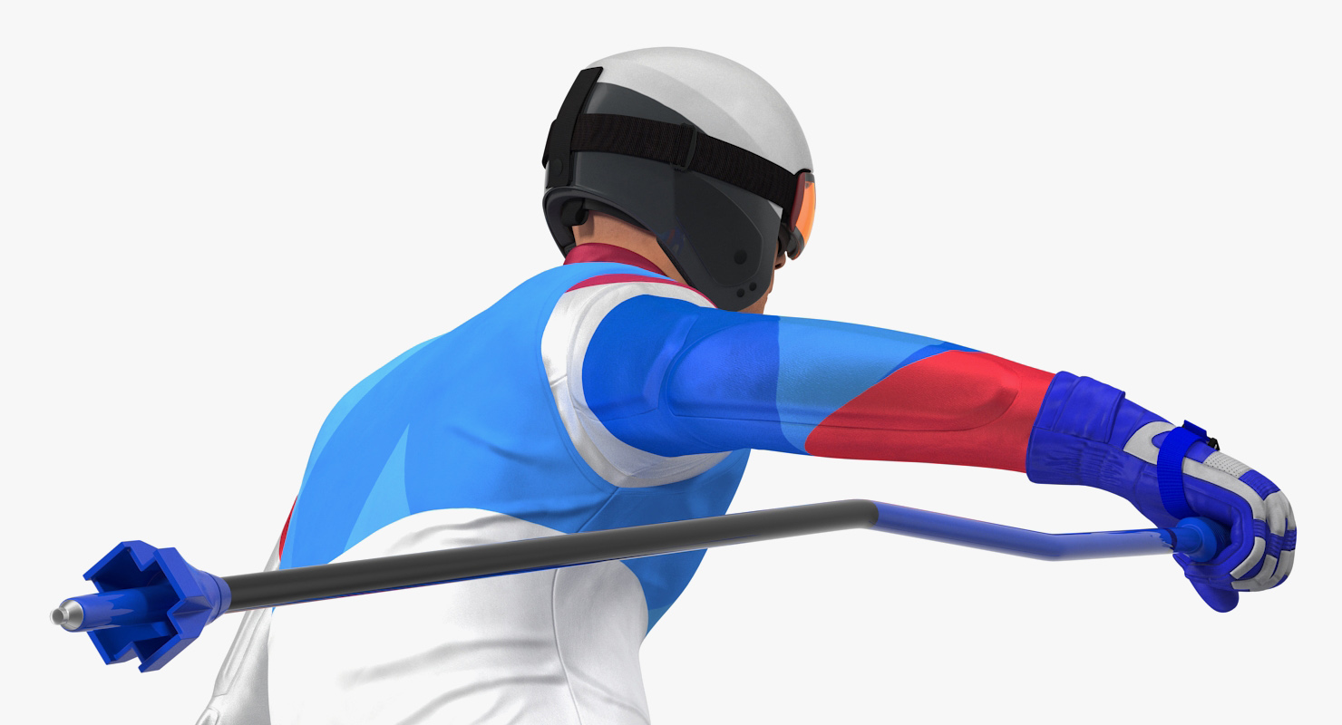 3D Skier Fast Turn Pose Generic model