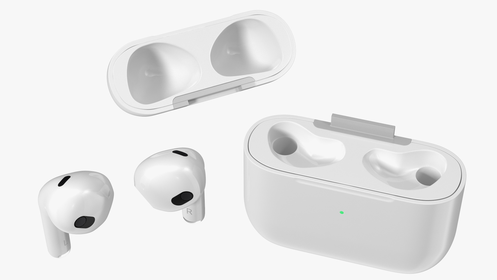 3D Apple AirPods 3 in Case model