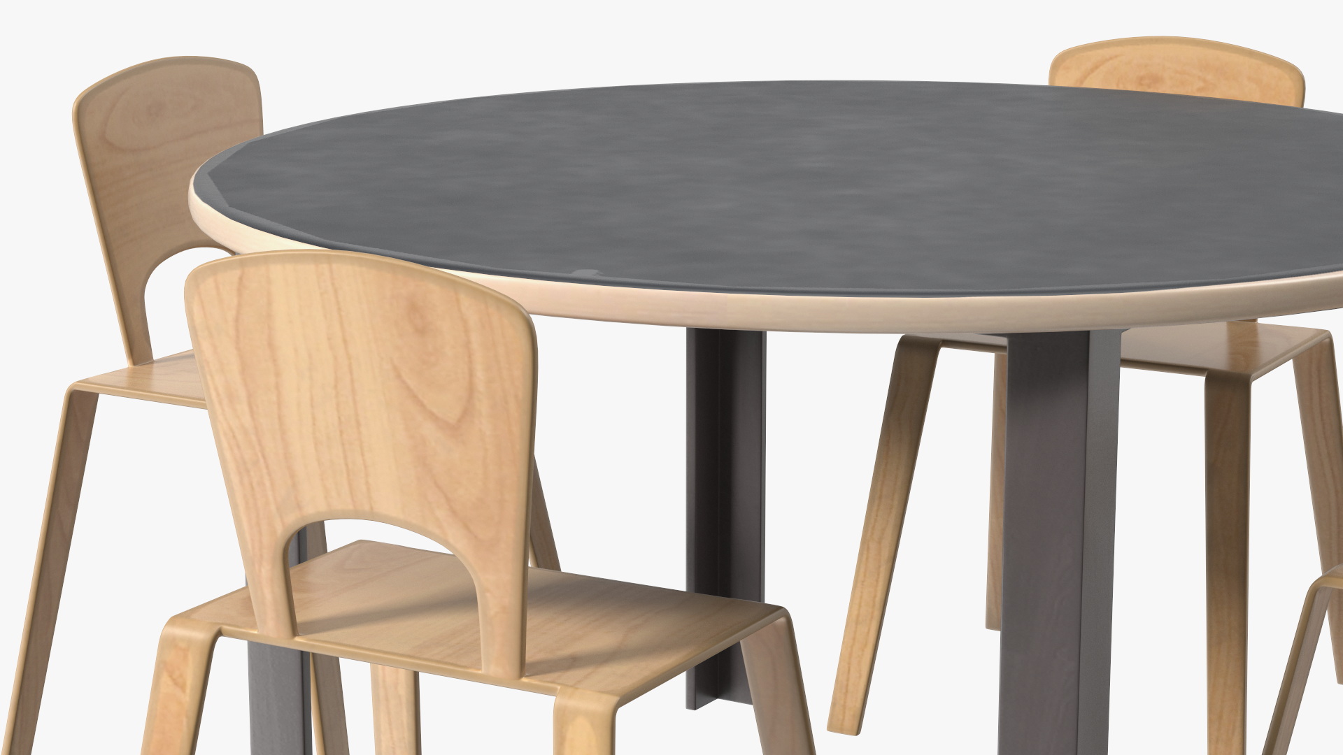 Round Library Table 3D model