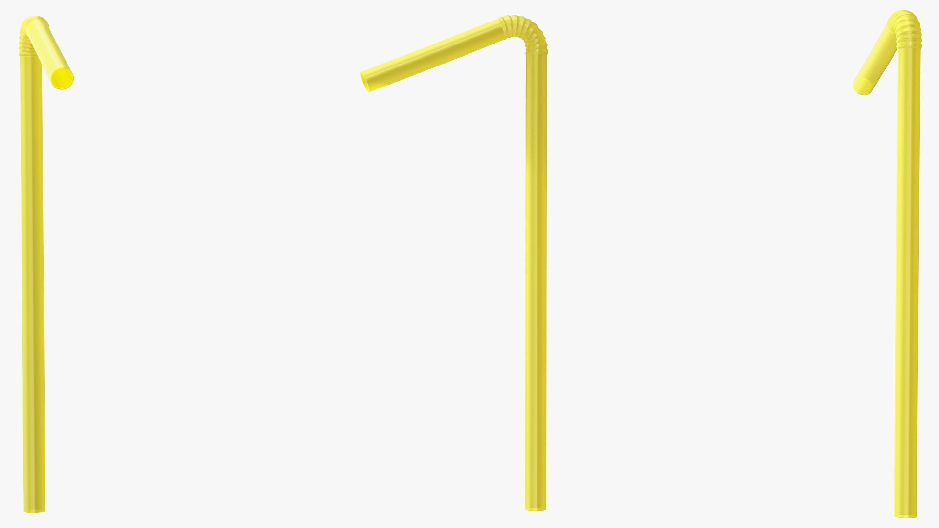 3D Bendy Plastic Drinking Straw model