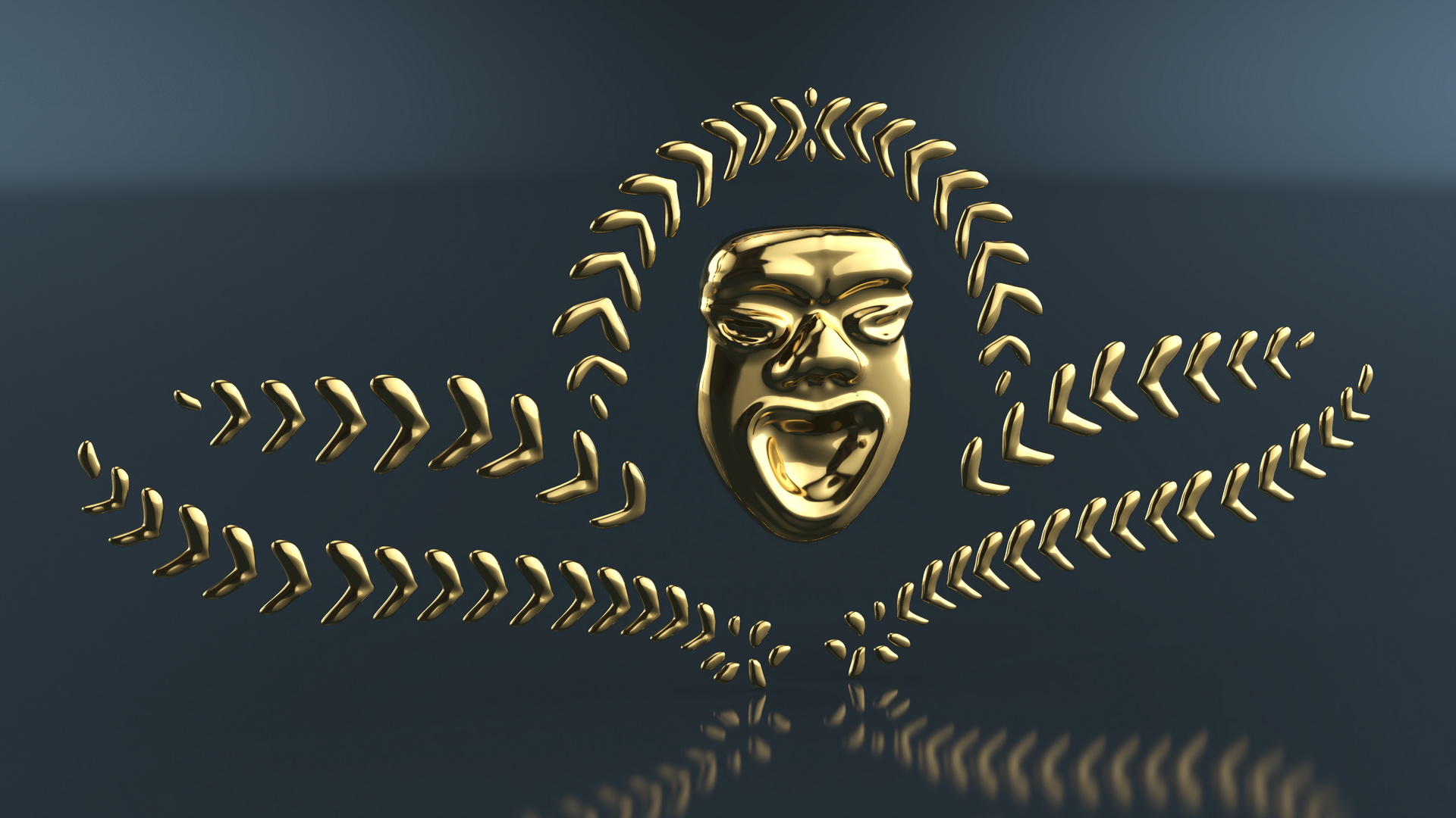 Theatrical Laurel Mask 3D