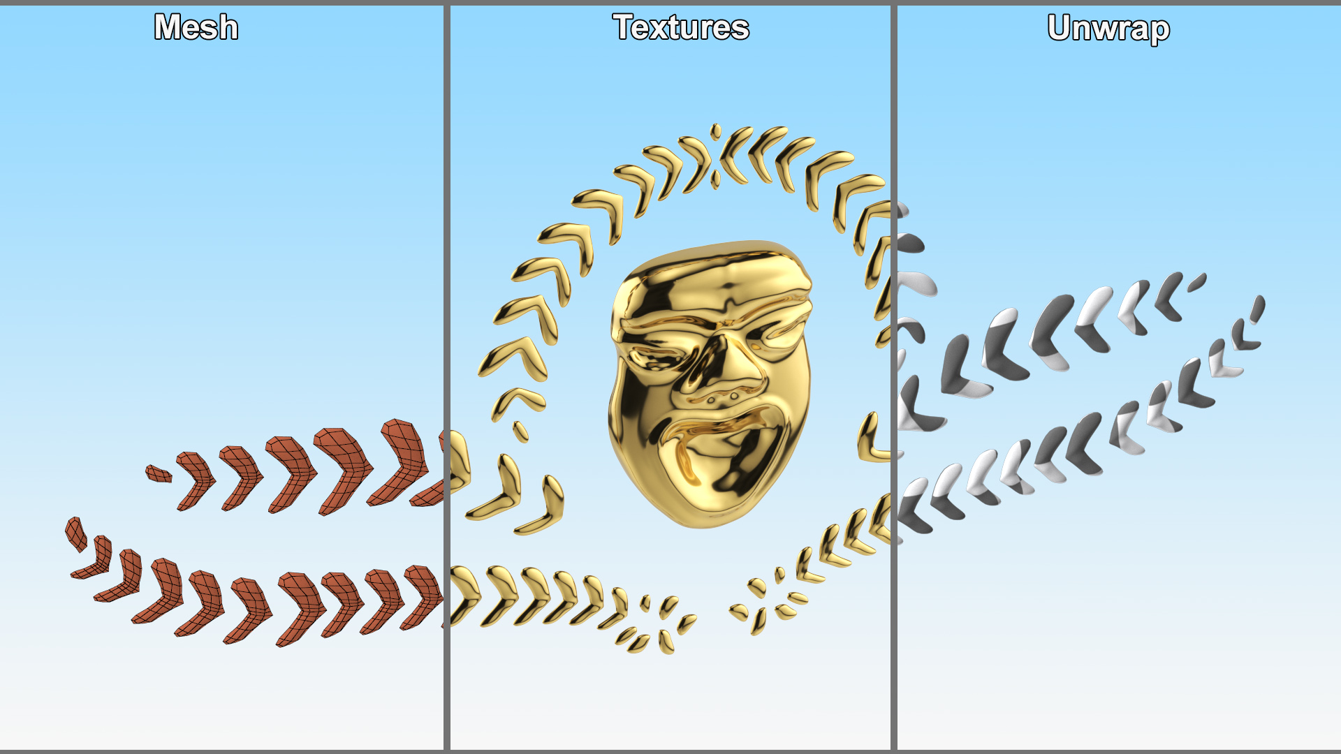 Theatrical Laurel Mask 3D