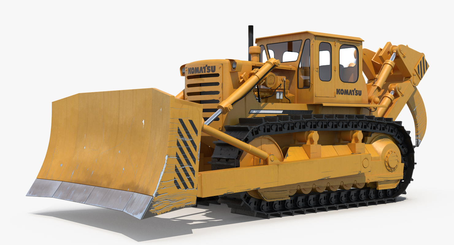 Bulldozer Komatsu Rigged 3D model