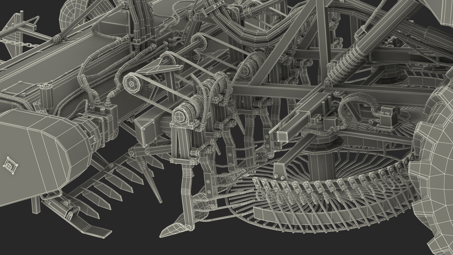 Self Propelled Sugar Beet Harvester Rigged 3D