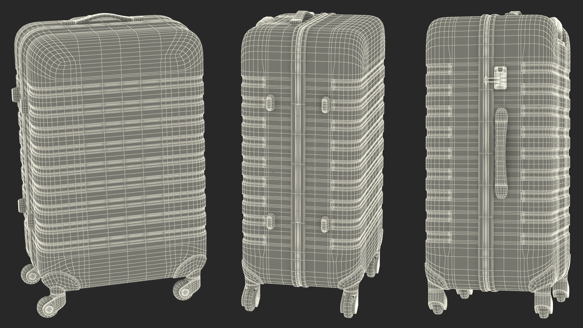 3D Hard Shell Rolling Luggage