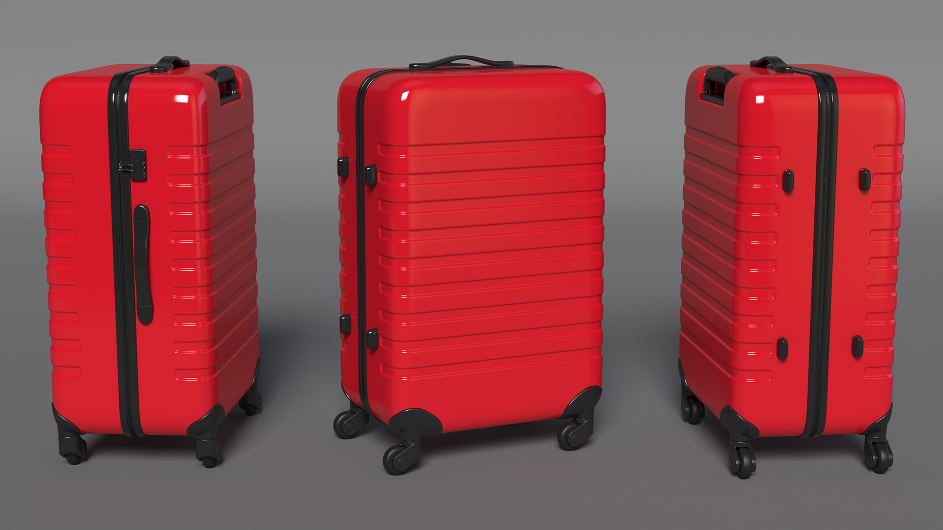 3D Hard Shell Rolling Luggage