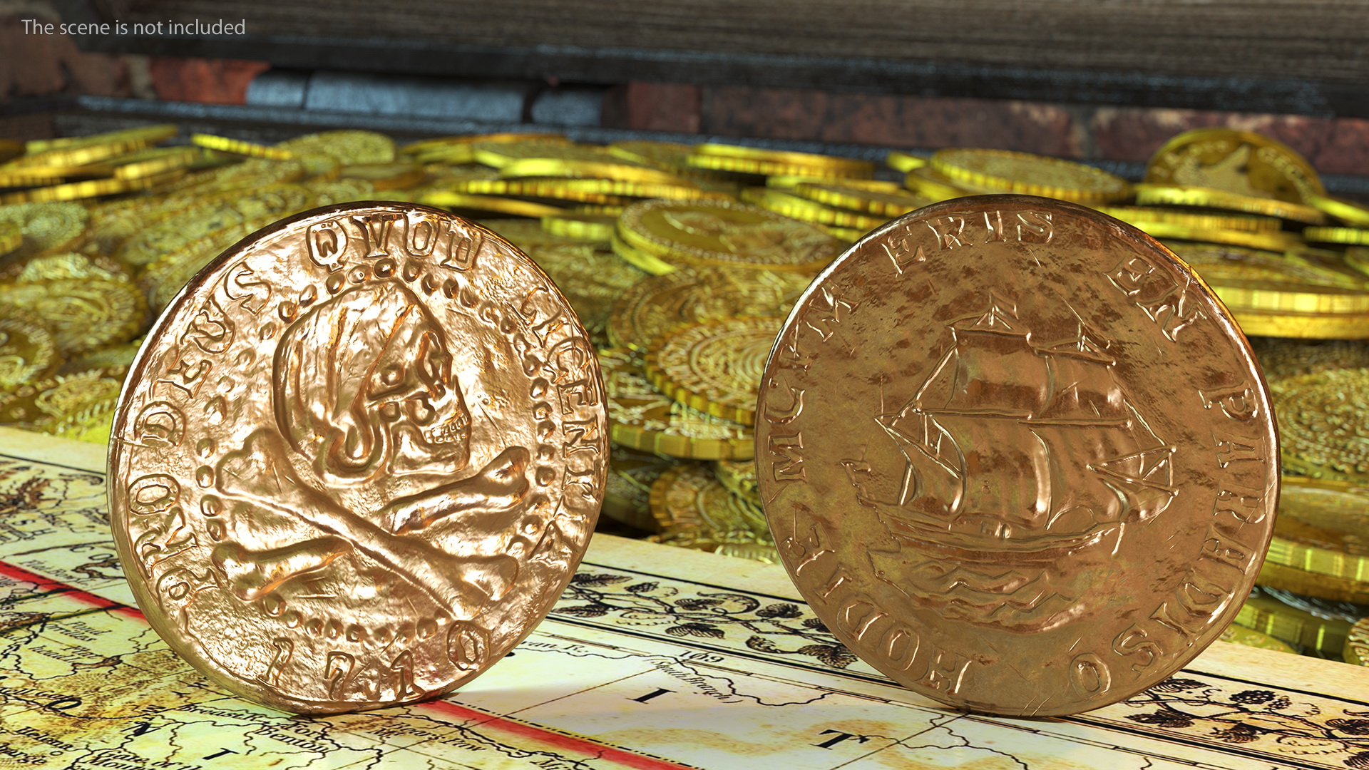 3D model Treasure Pirate Gold Coin