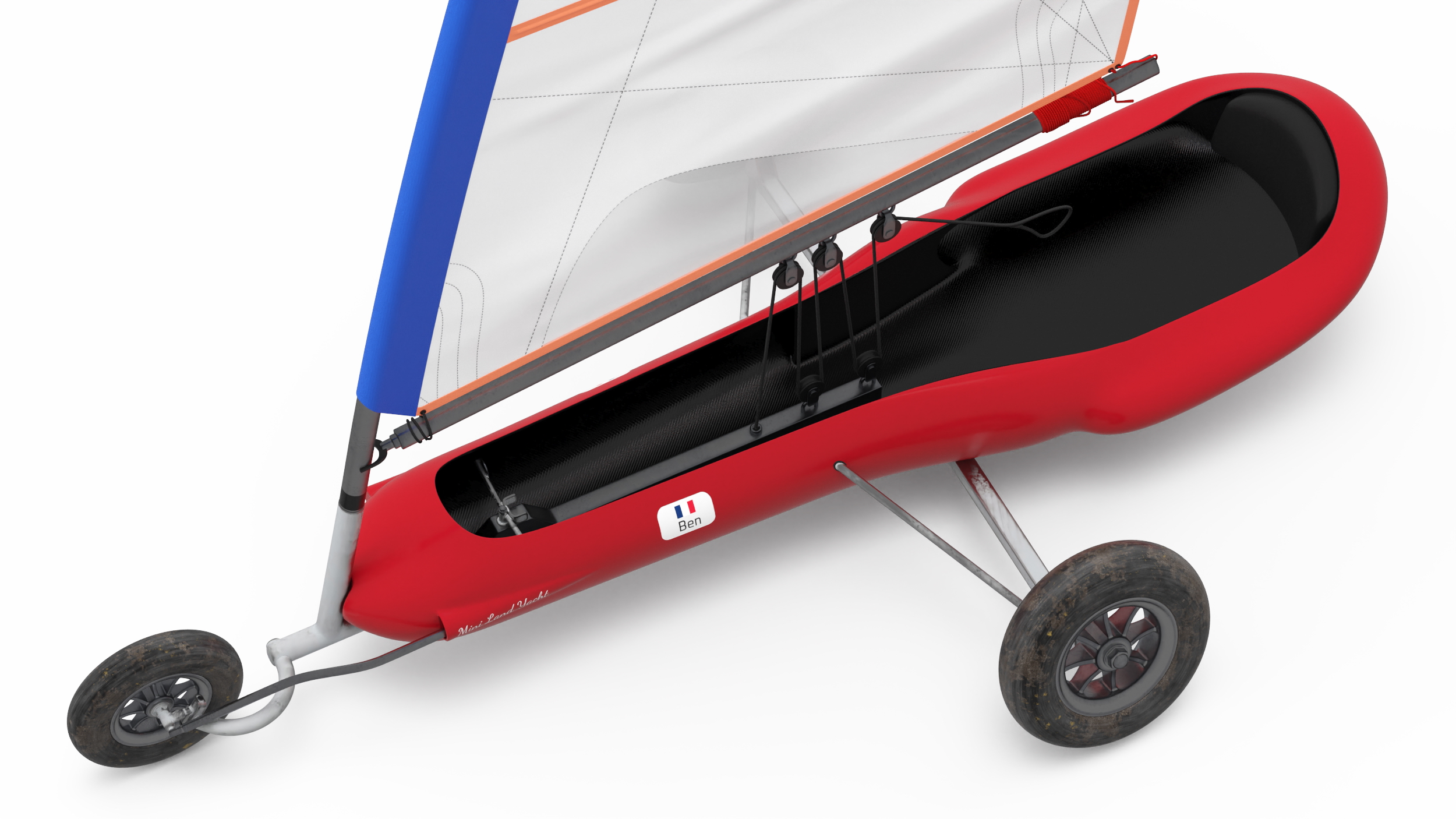 Land Mini Yacht Rigged 3D