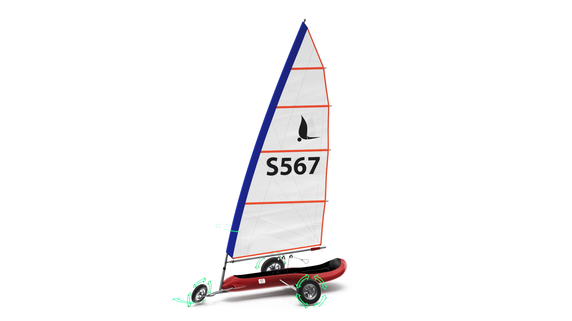 Land Mini Yacht Rigged 3D