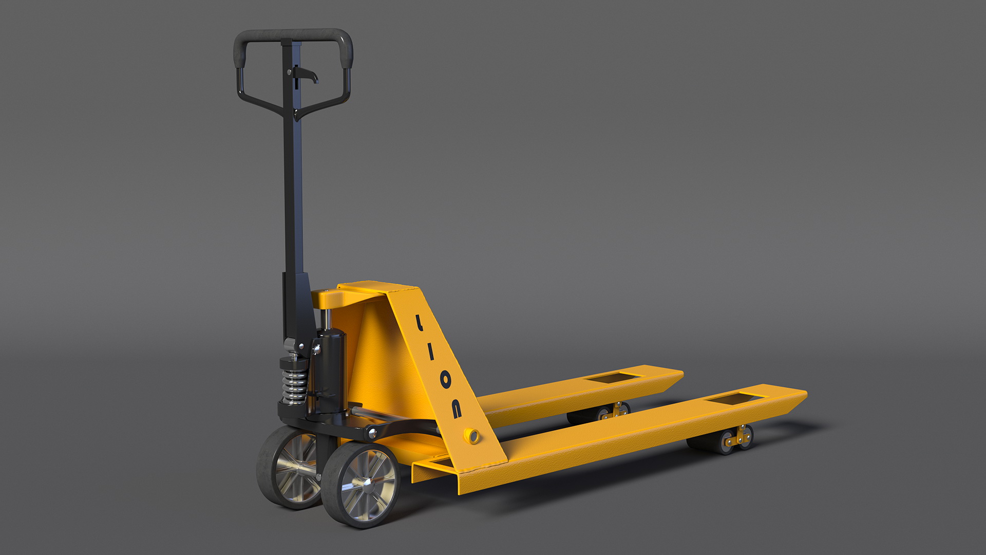 Industrial Standard Duty Pallet Jack Rigged for Maya 3D