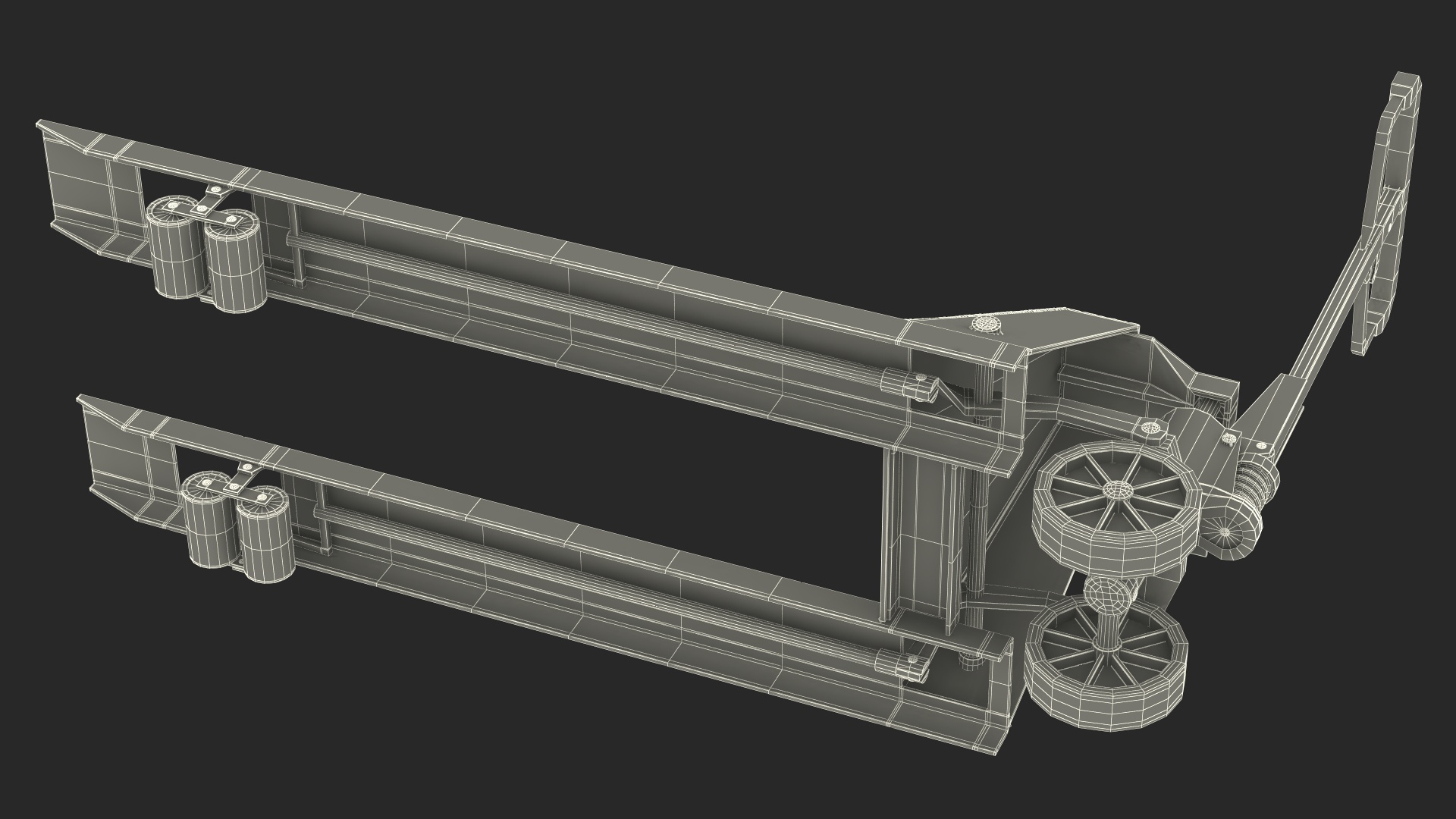 Industrial Standard Duty Pallet Jack Rigged for Maya 3D