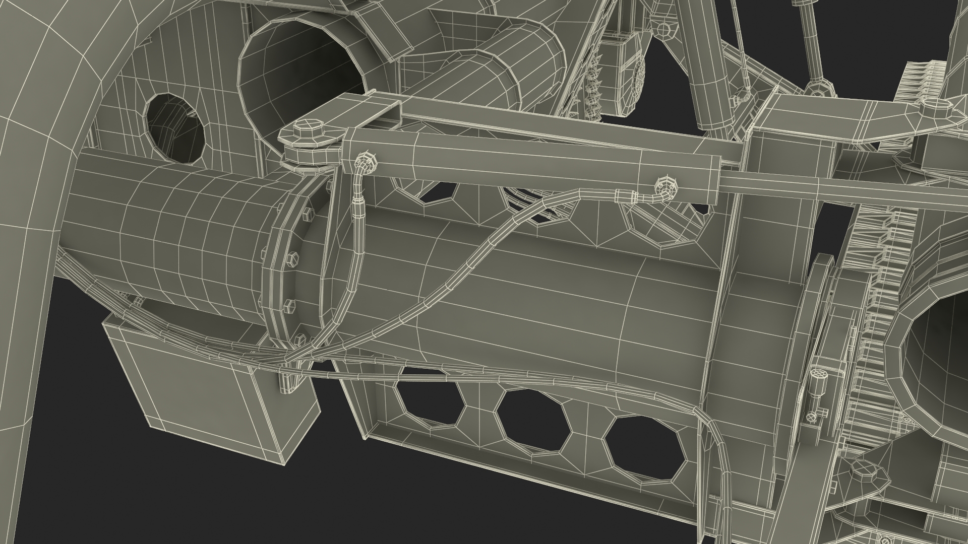 3D Handling Tug Vessel with Arthropod 600 Subsea Pipeline Trencher model