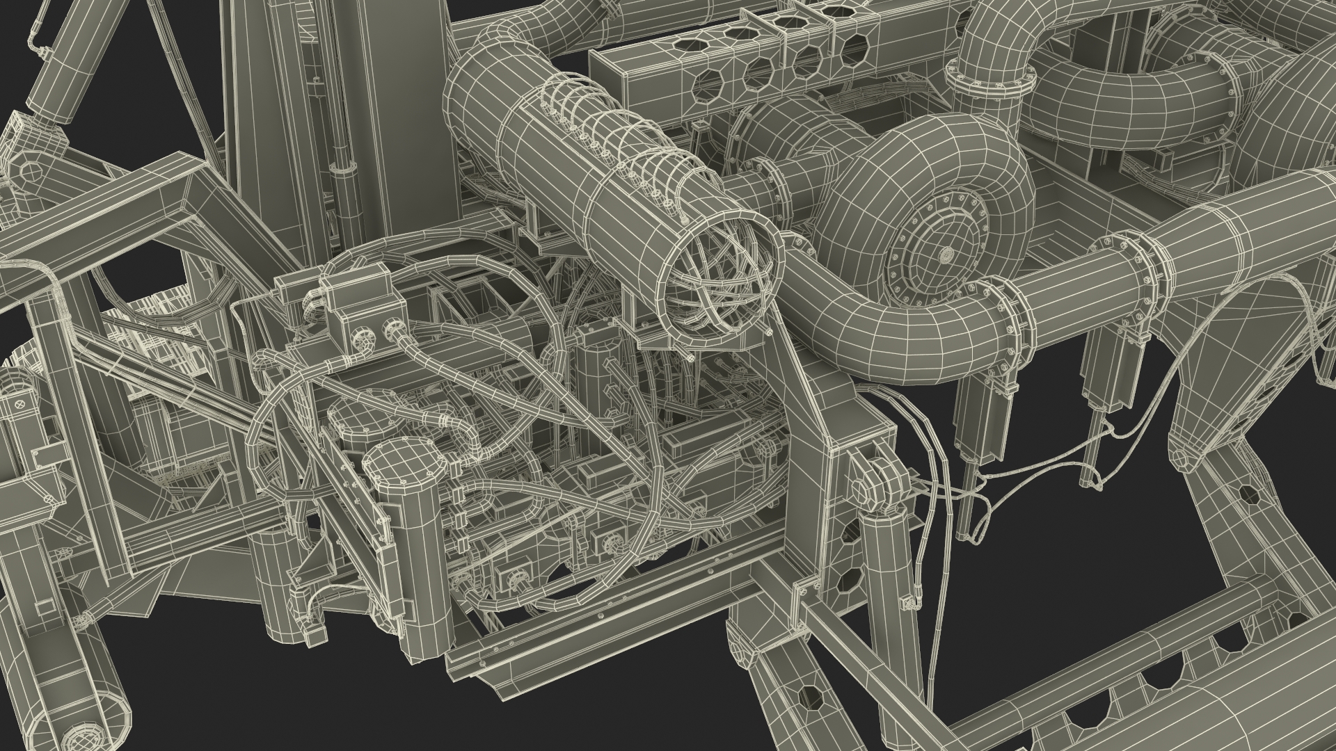 3D Handling Tug Vessel with Arthropod 600 Subsea Pipeline Trencher model