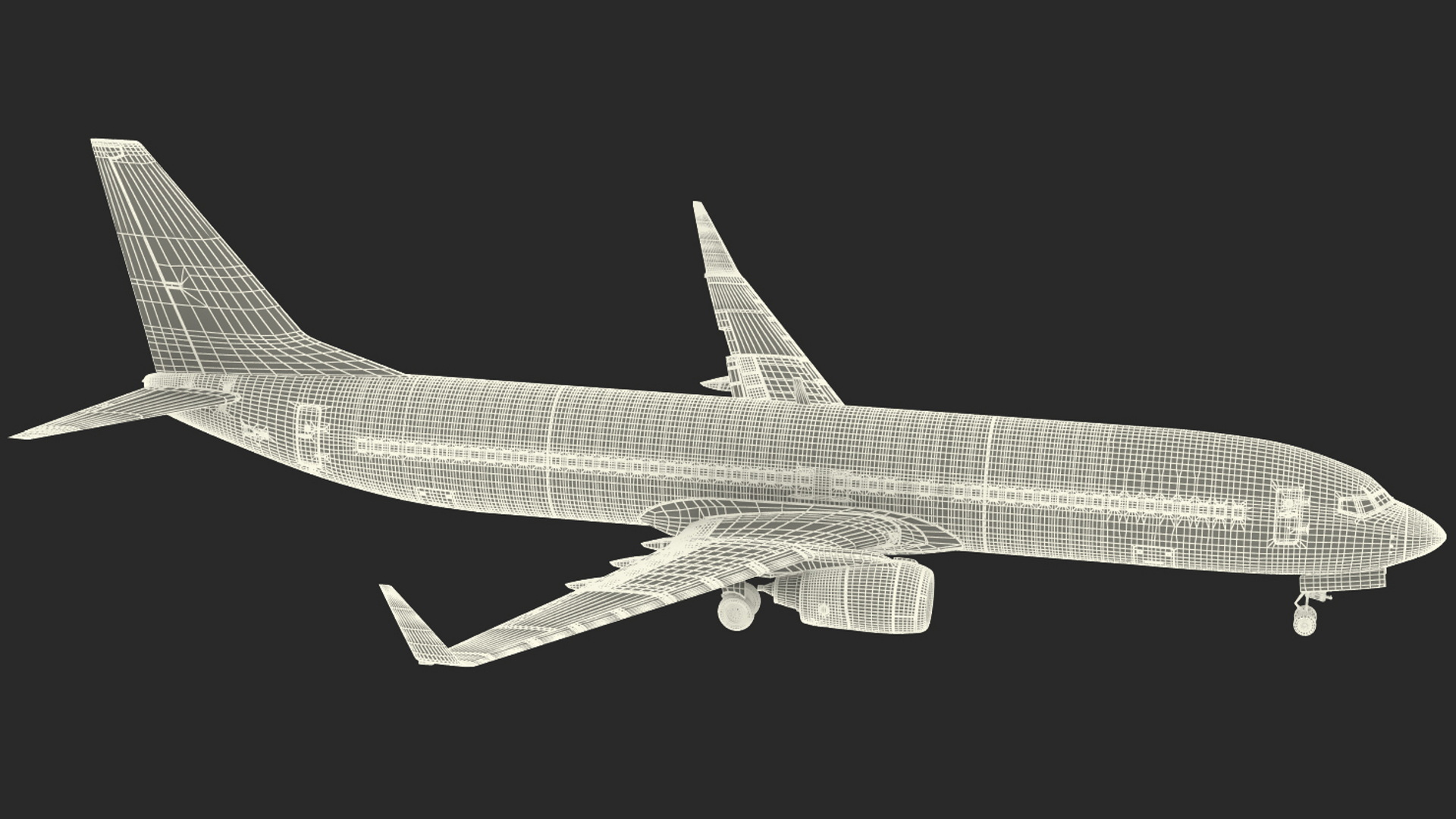 3D Ryanair Boeing 737-900 with Interior Rigged model