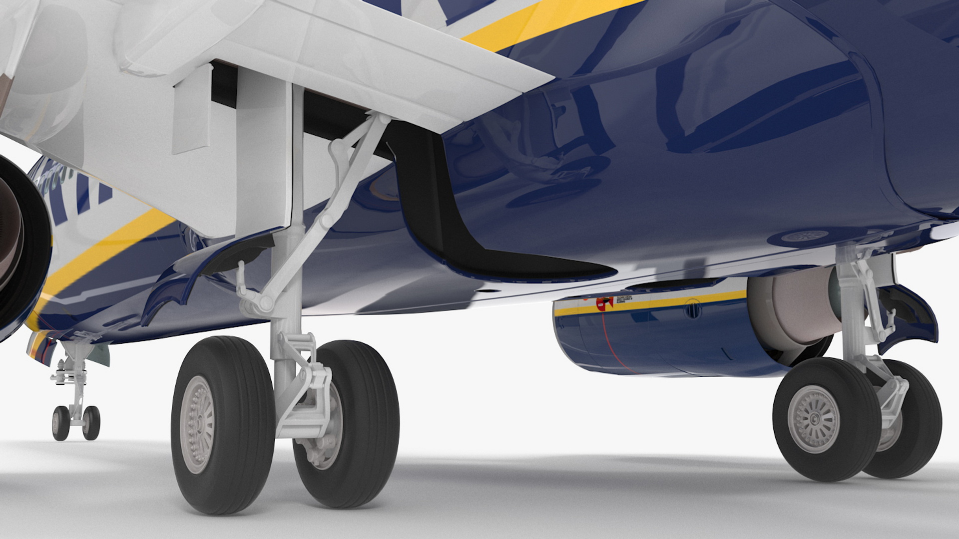 3D Ryanair Boeing 737-900 with Interior Rigged model