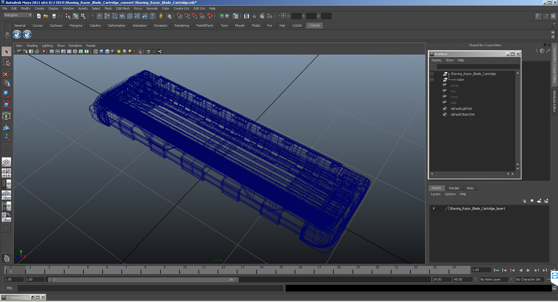 Shaving Razor Blade Cartridge 3D model