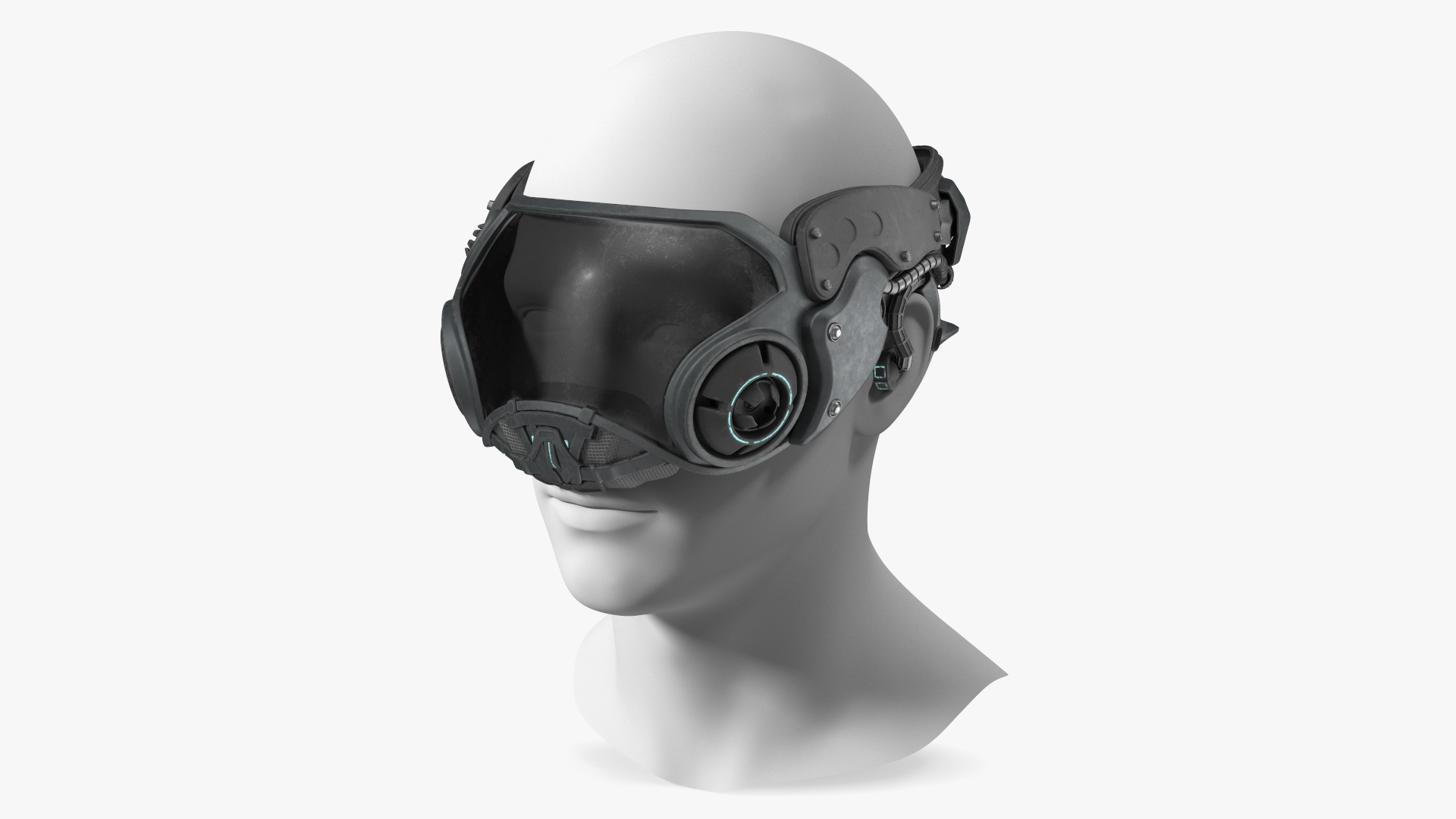 3D Sci-fi Head Mask Used