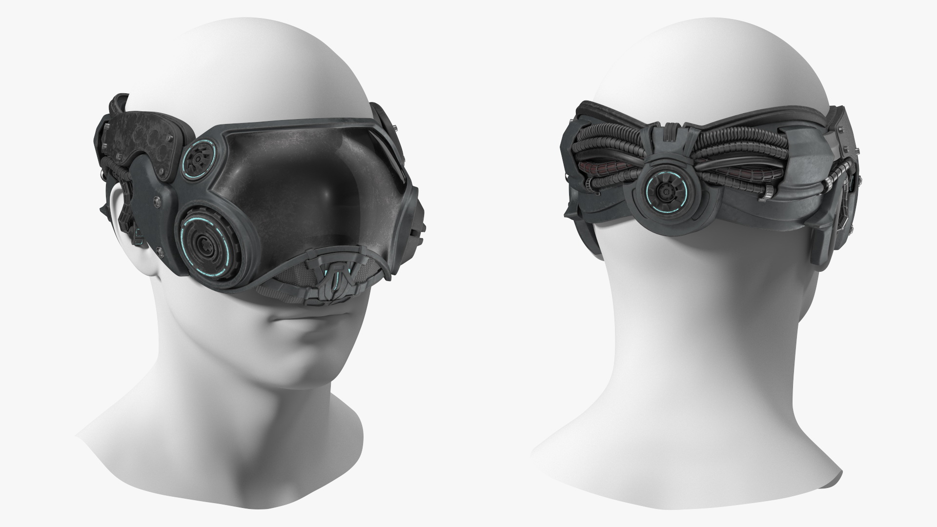 3D Sci-fi Head Mask Used