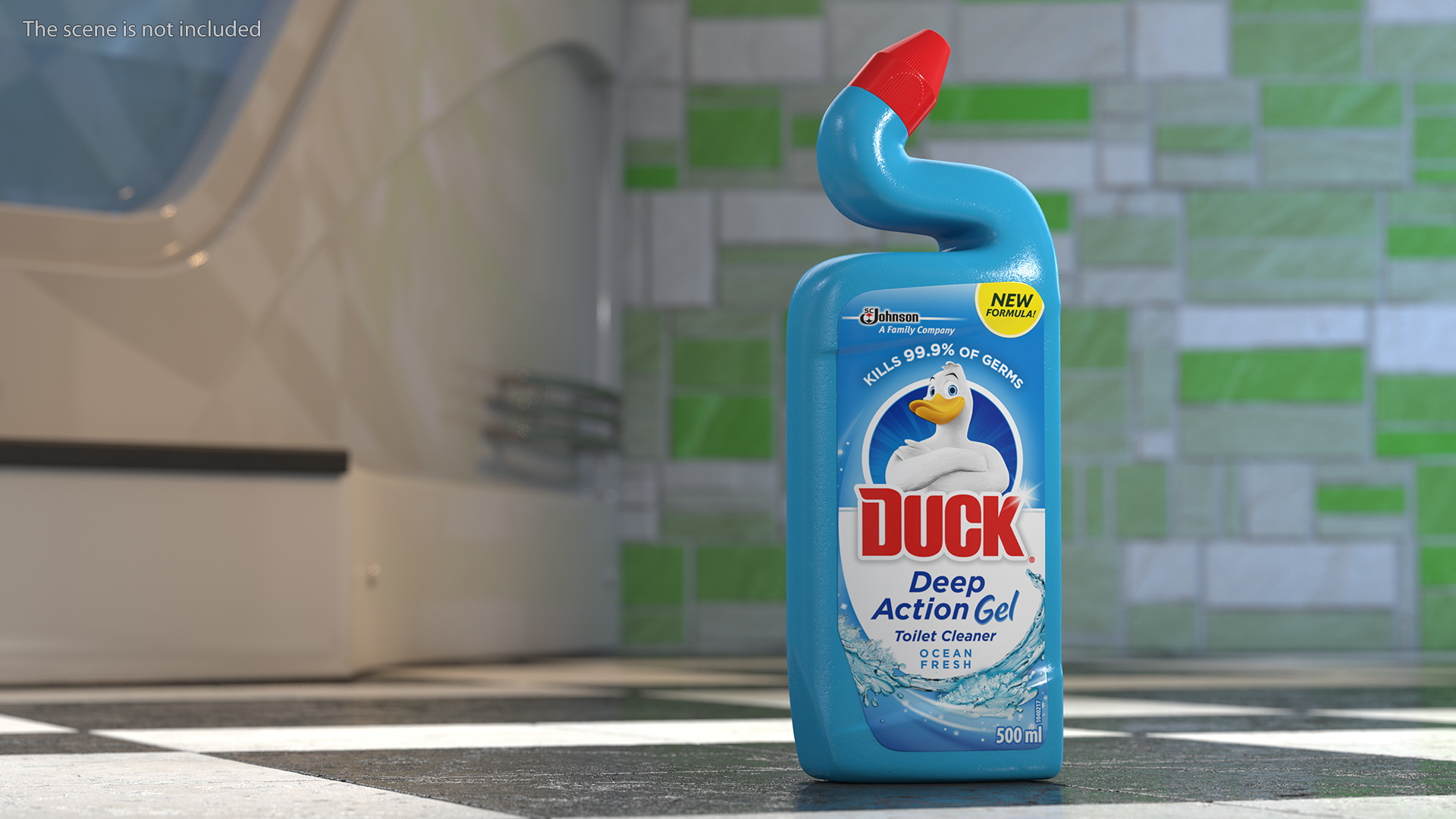 Toilet Duck Toilet Cleaner Gel Ocean Fresh 3D