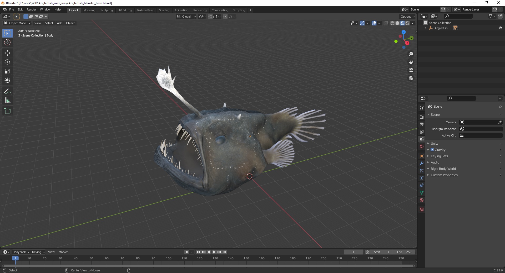 3D model Anglerfish