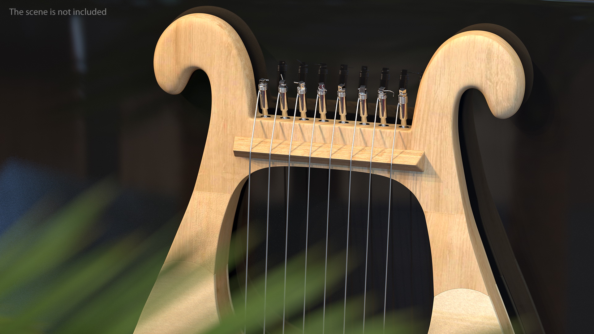 Greek Lyre Harp 8 String 3D model