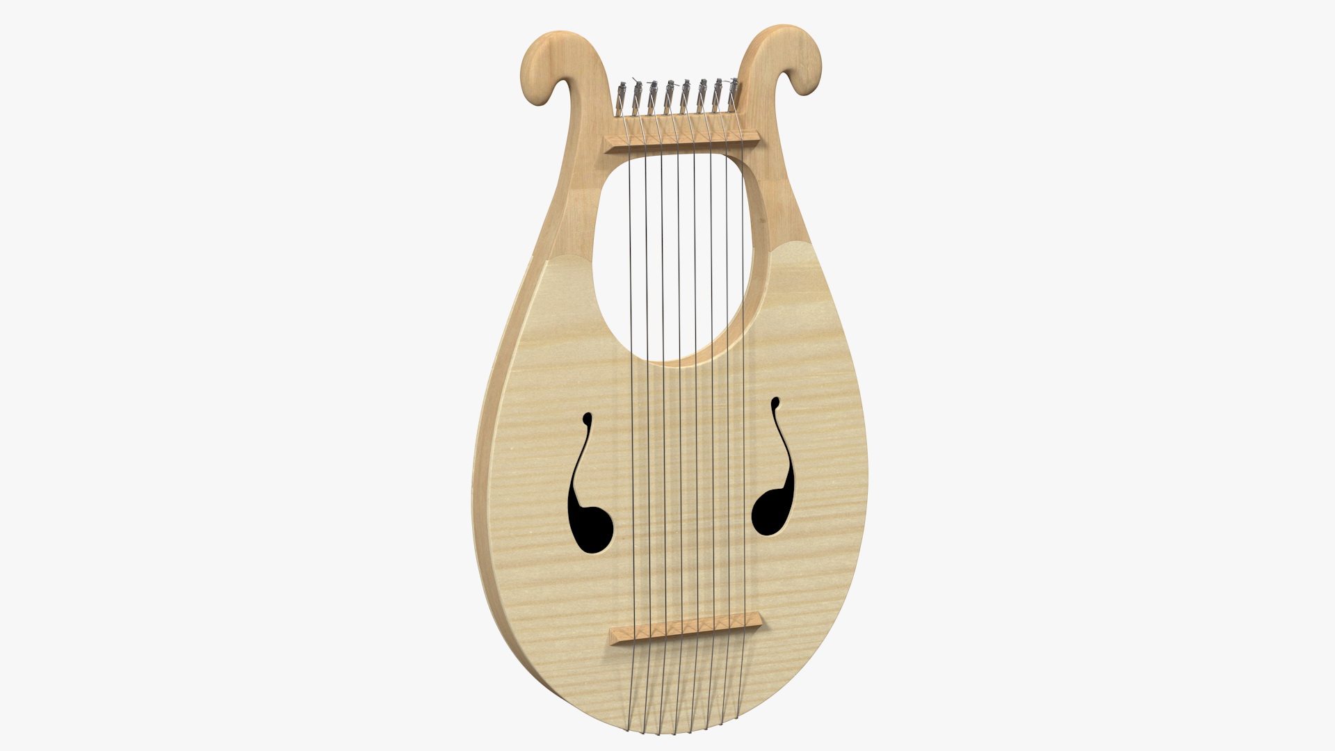 Greek Lyre Harp 8 String 3D model