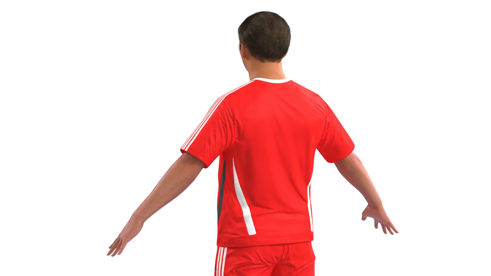 Male Soccer Player in Sportswear Rigged 3D model