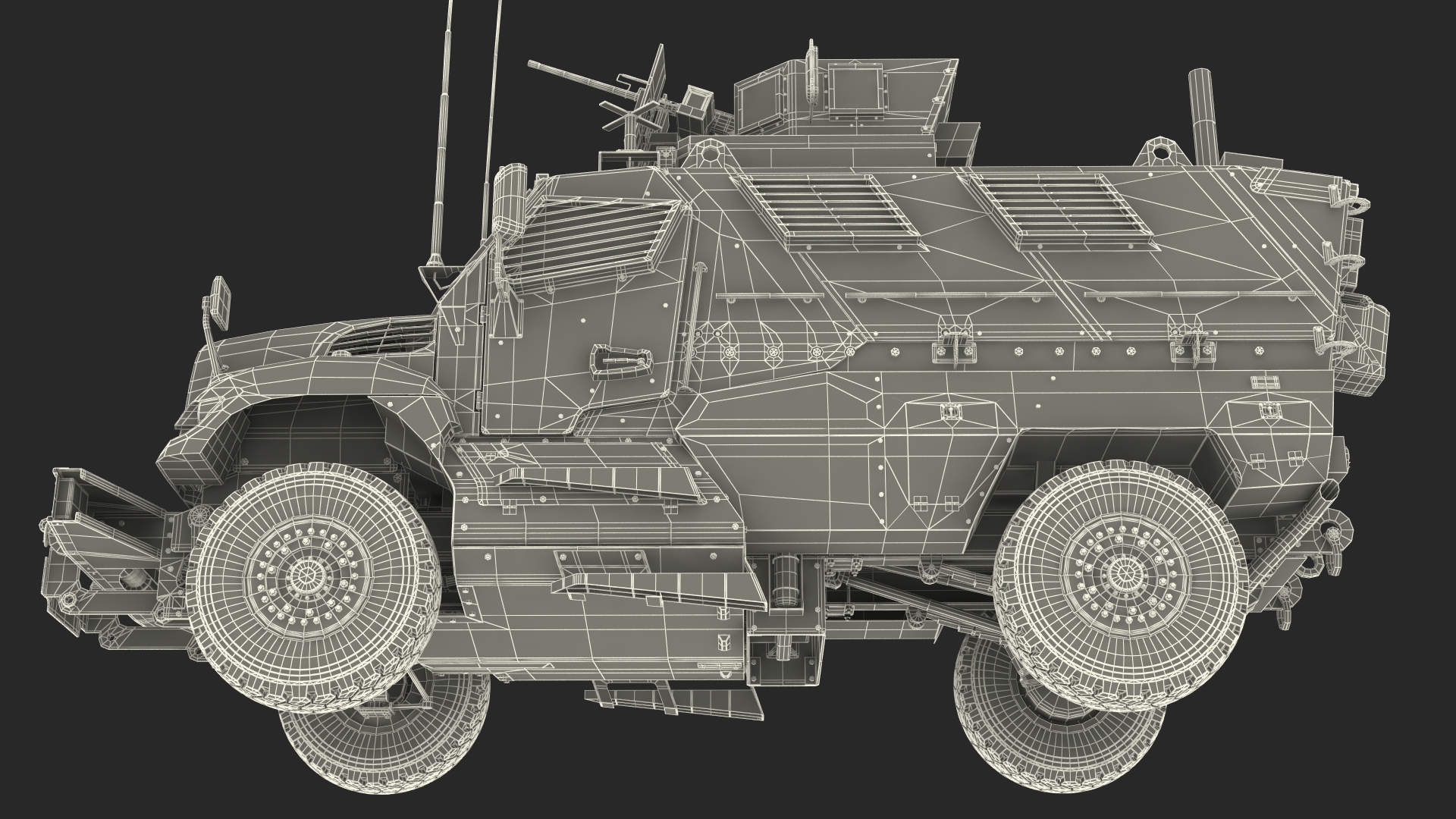 3D MaxxPro Armored Fighting Vehicle Rigged for Cinema 4D model