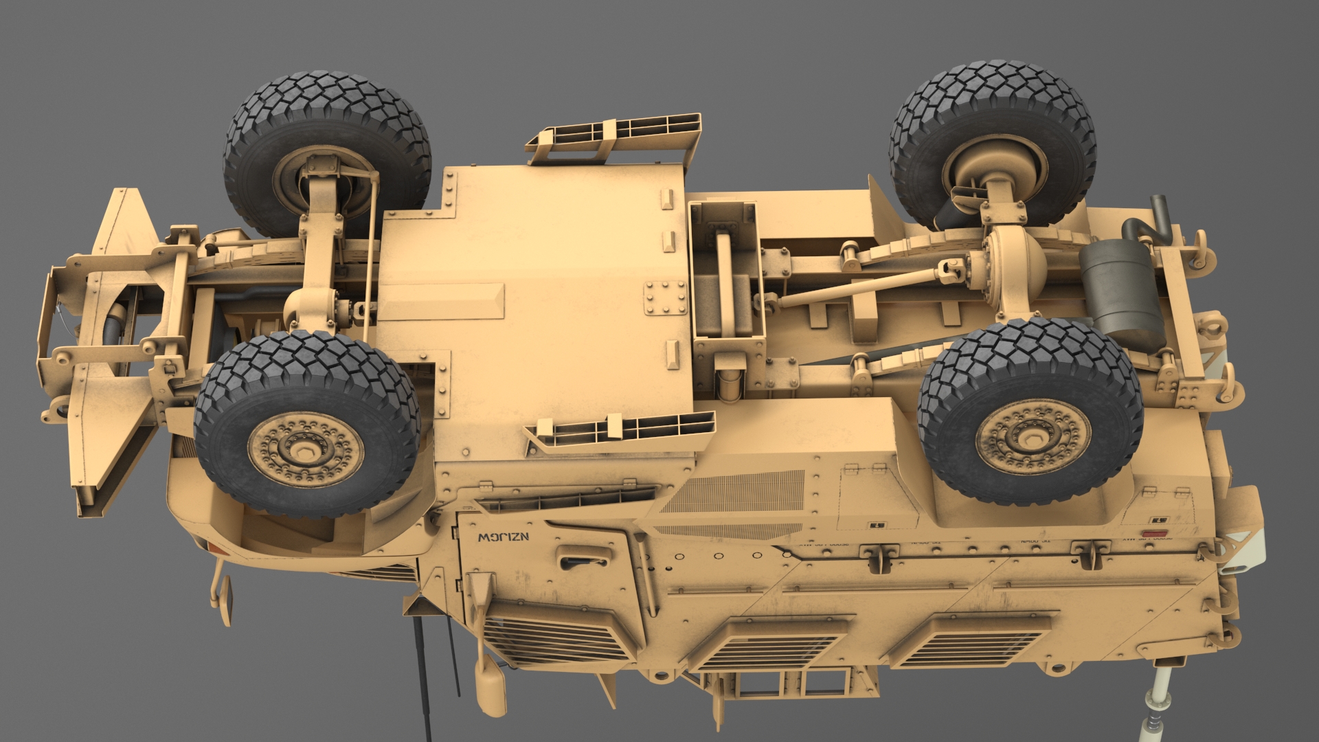 3D MaxxPro Armored Fighting Vehicle Rigged for Cinema 4D model