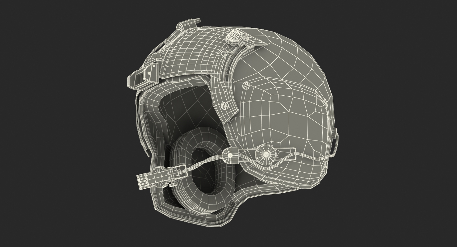 3D US Helicopter Pilot Helmet