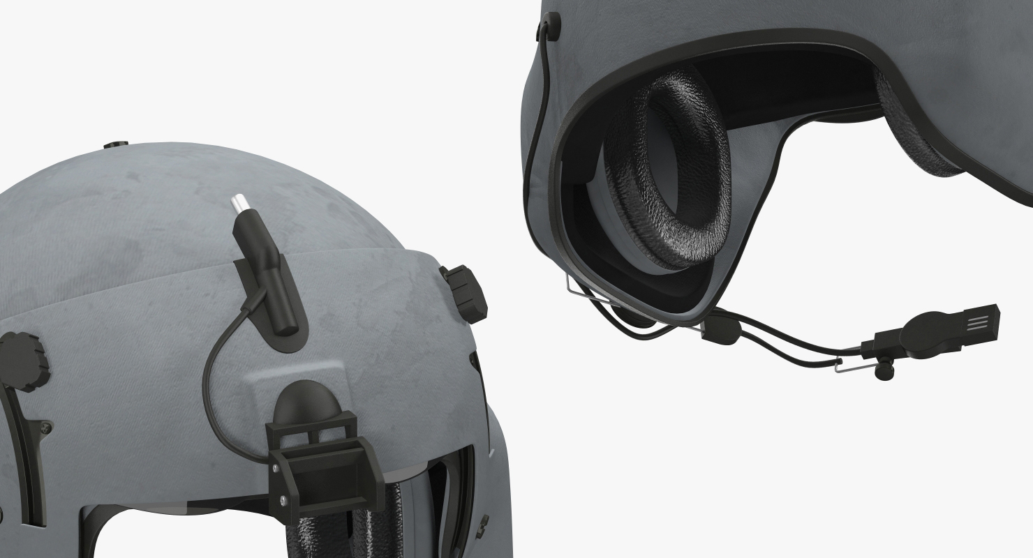 3D US Helicopter Pilot Helmet