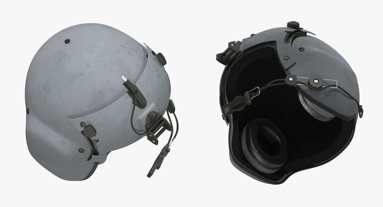 3D US Helicopter Pilot Helmet