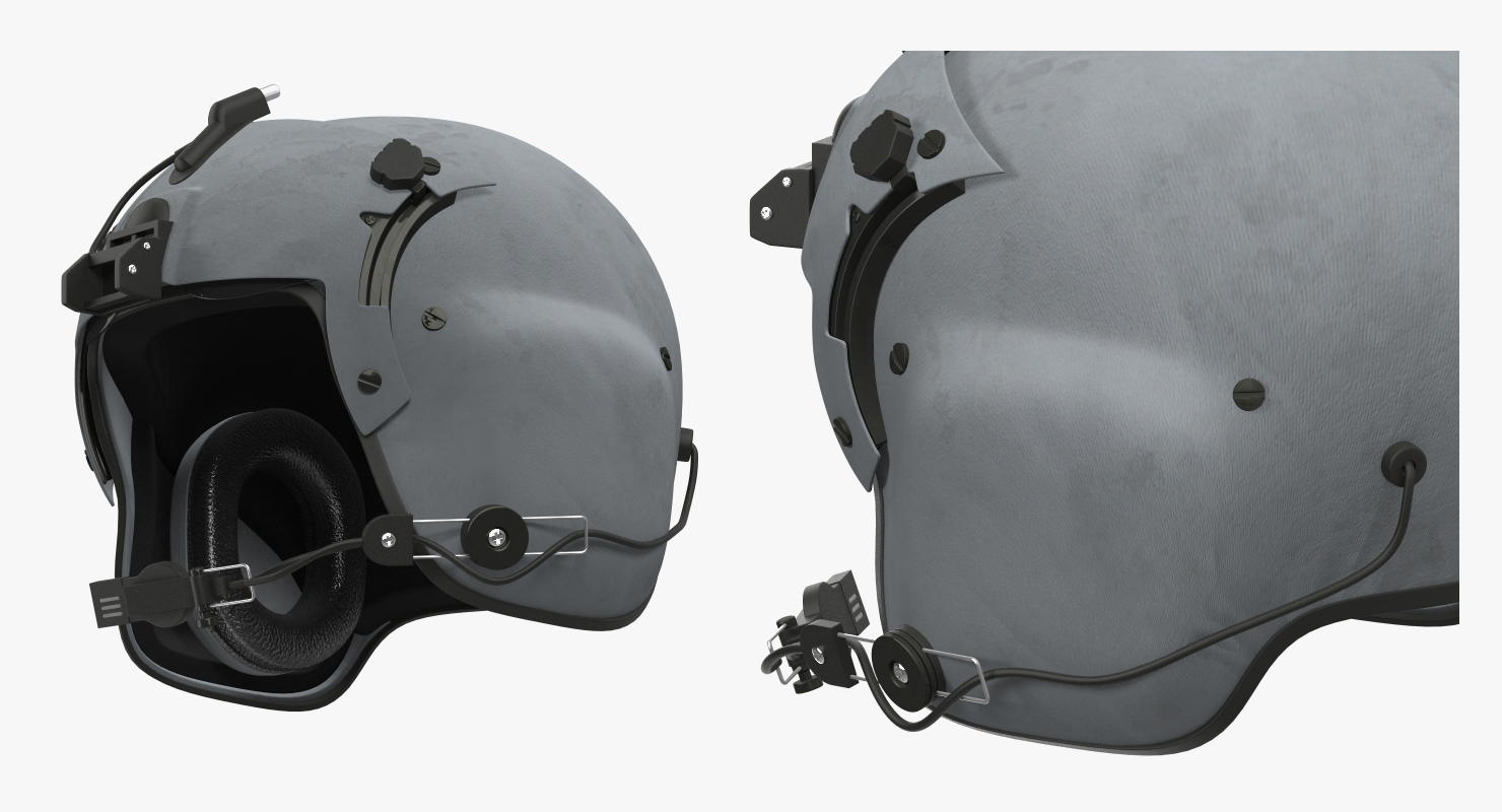 3D US Helicopter Pilot Helmet