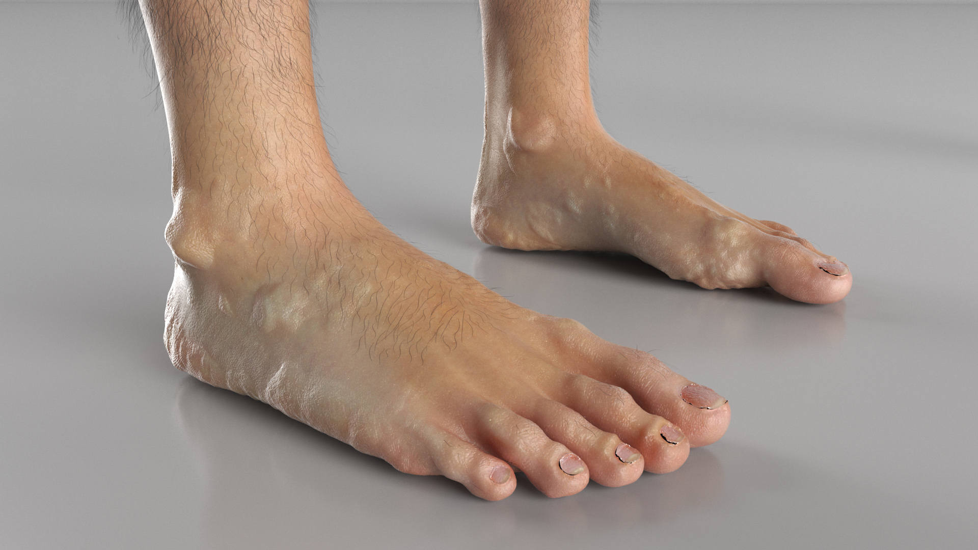 3D model Realistic Human Male Legs