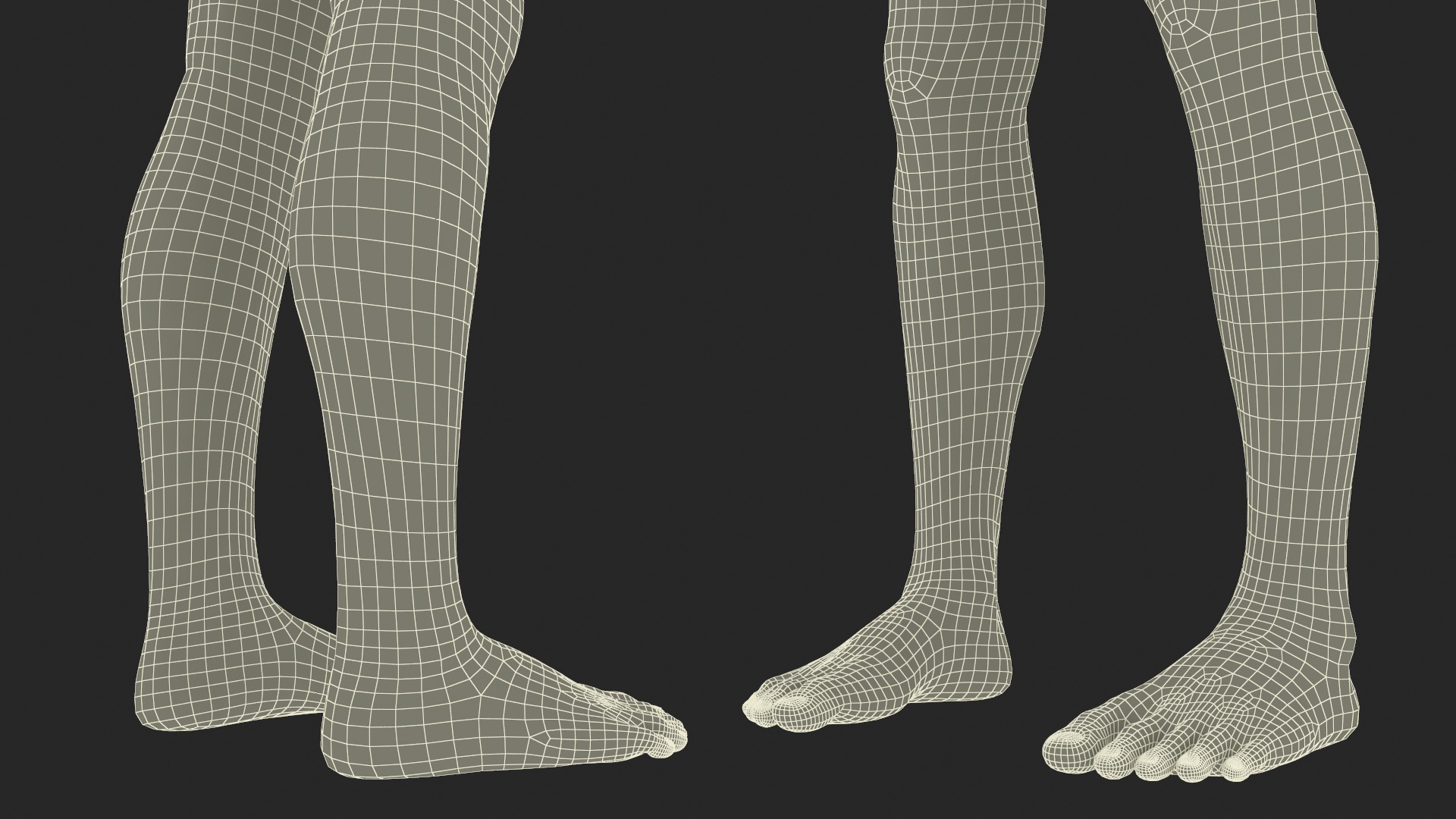 3D model Realistic Human Male Legs