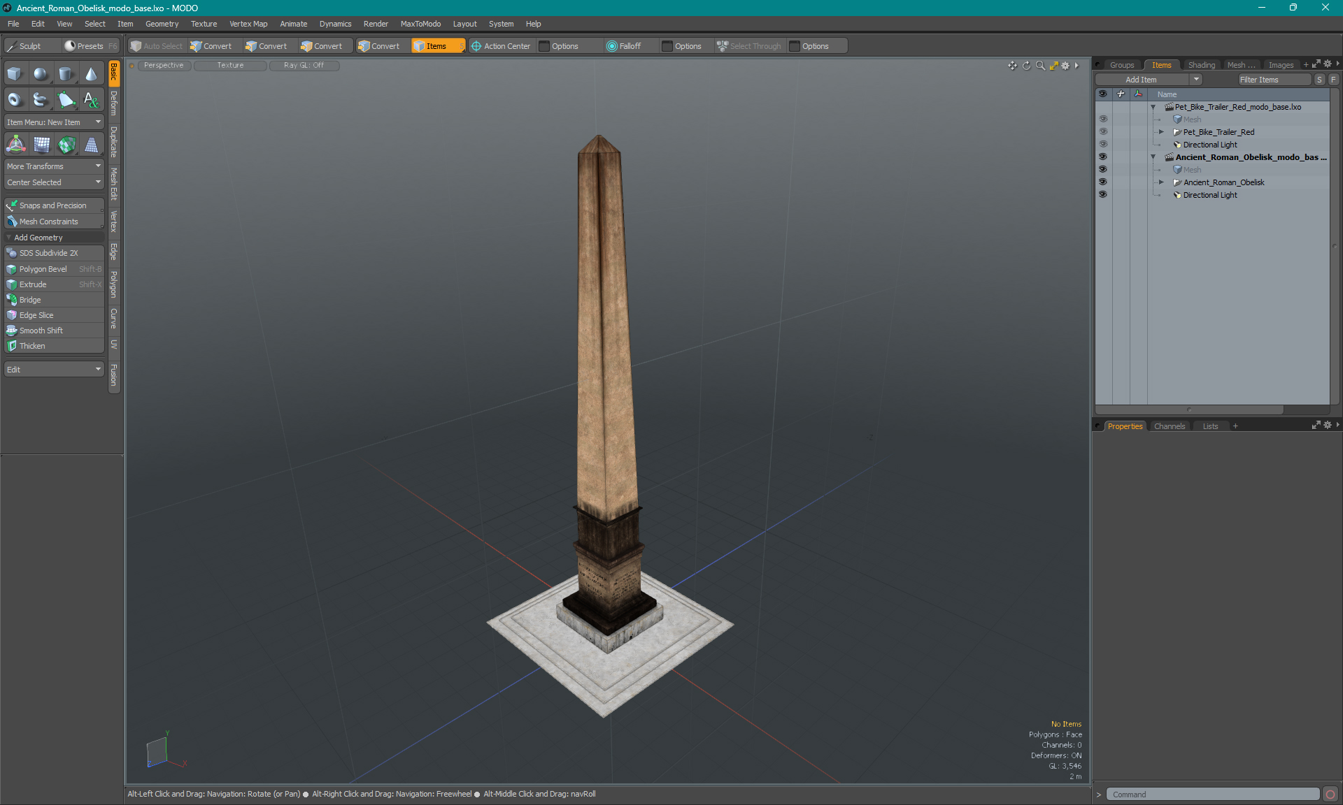 3D Ancient Roman Obelisk