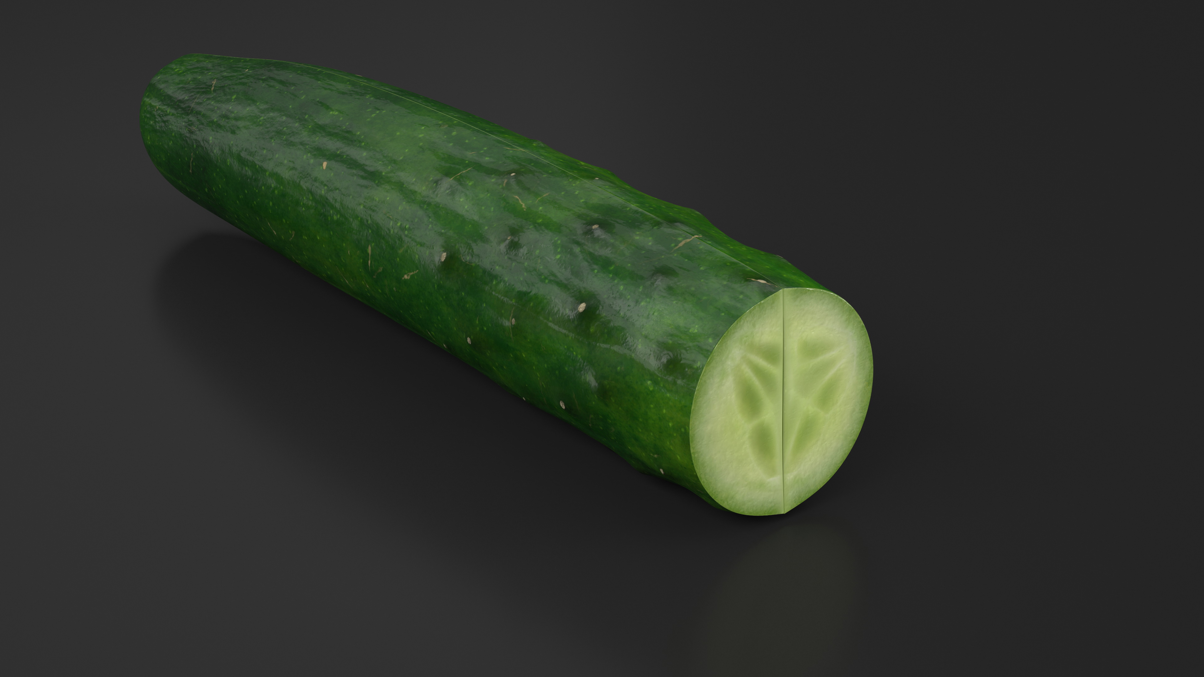 Cucumber Two Halves 3D model