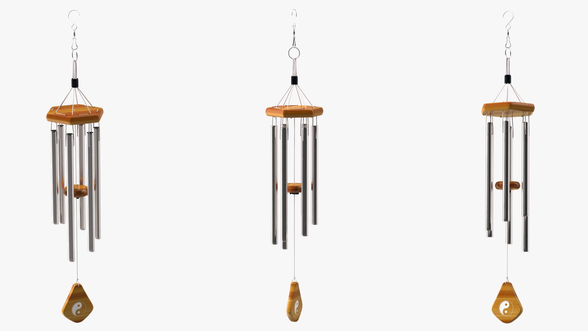 Chrome Plated Wind Chime 3D model