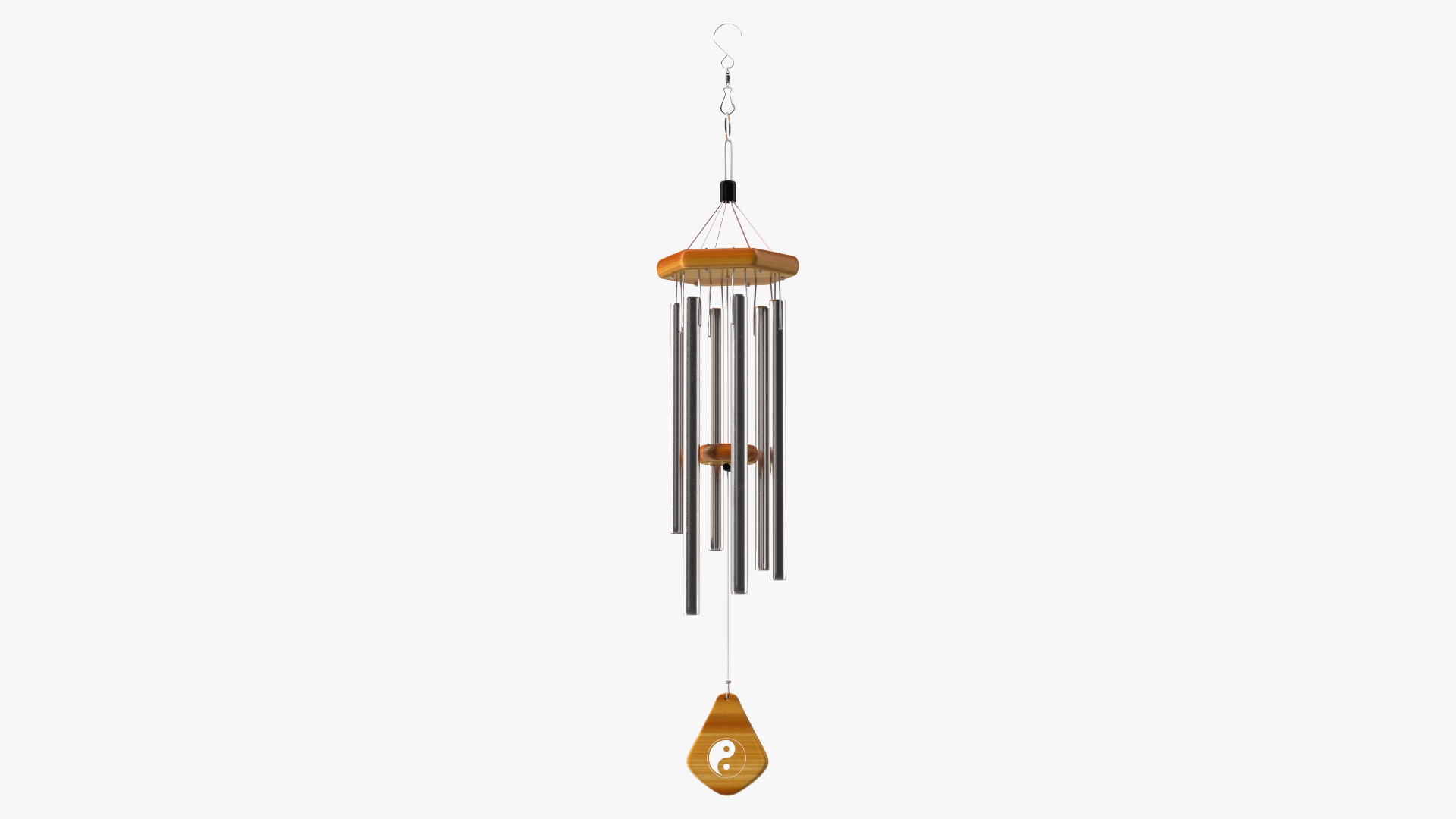 Chrome Plated Wind Chime 3D model