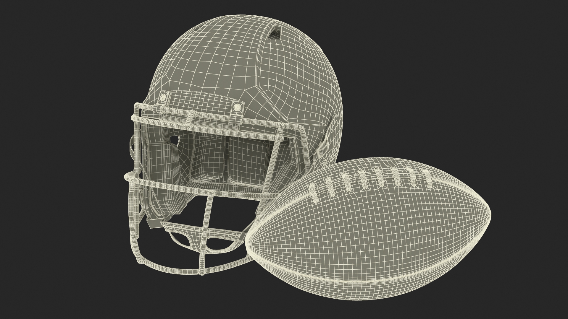 3D model American Football Player Black Uniform Running The Ball