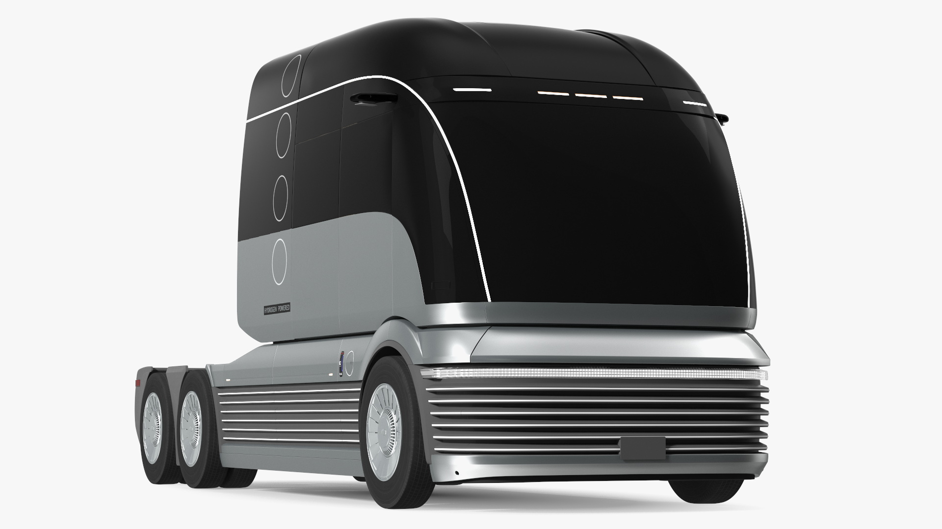 Futuristic Hydrogen Powered Semi Truck Rigged for Maya 3D model