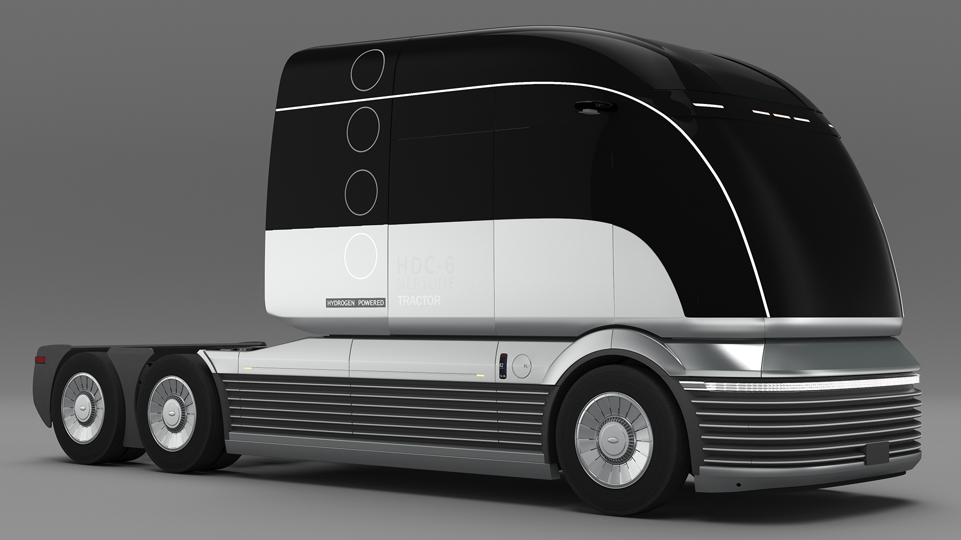 Futuristic Hydrogen Powered Semi Truck Rigged for Maya 3D model