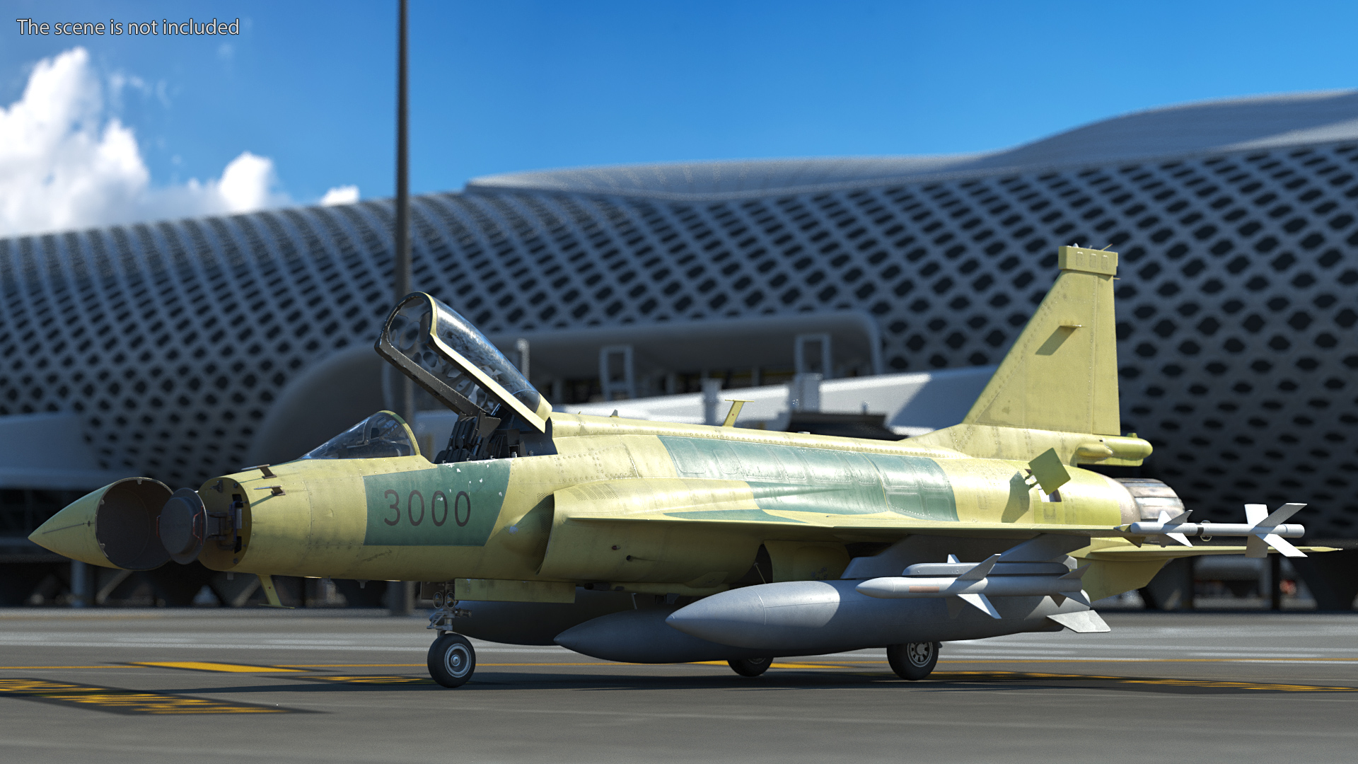 JF-17 Prototype with Armament 3D model