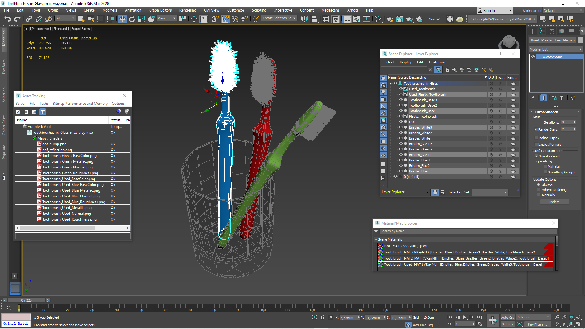 3D Toothbrushes in Glass