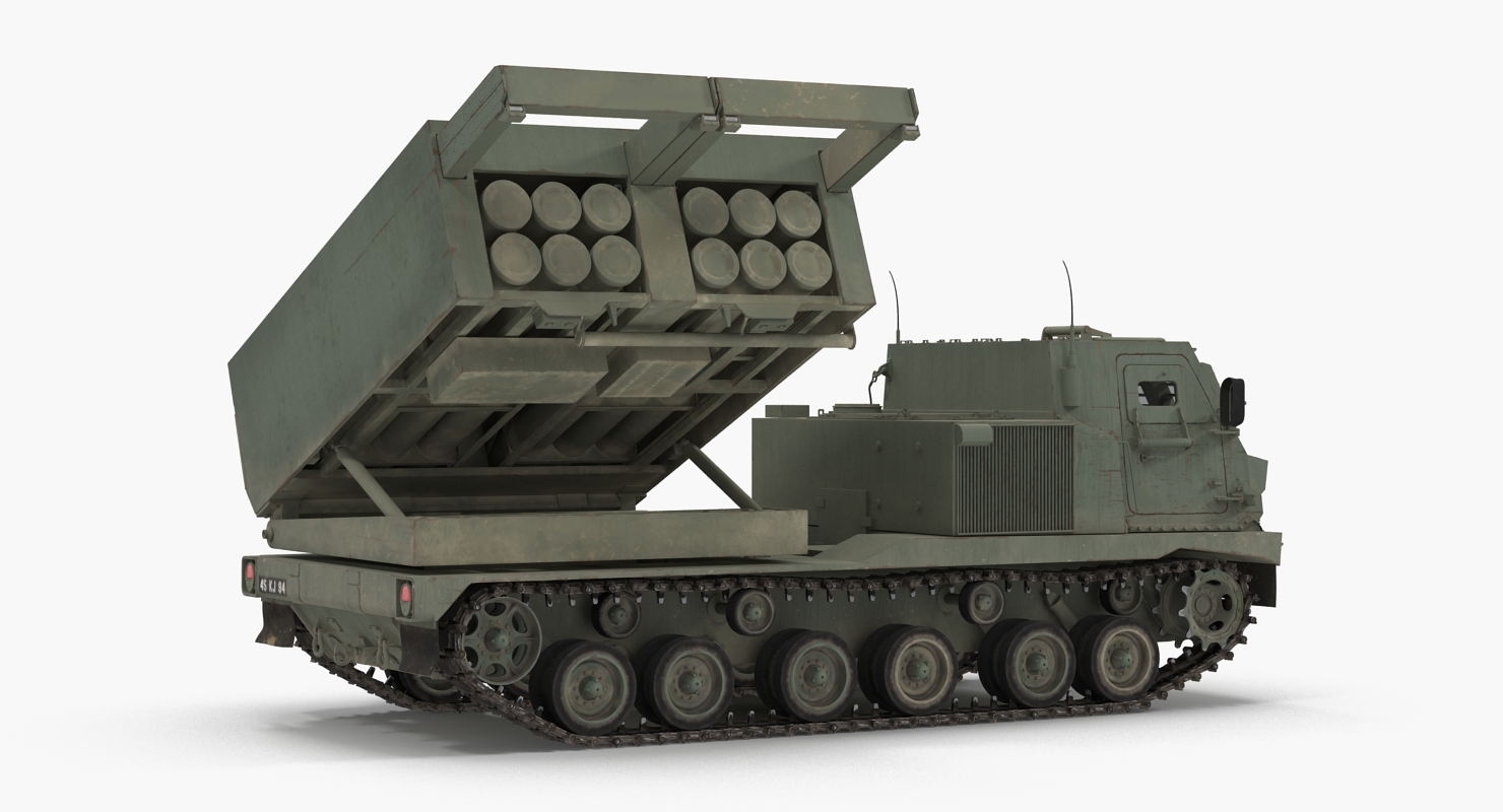 3D M270 Multiple Launch Rocket System Rigged